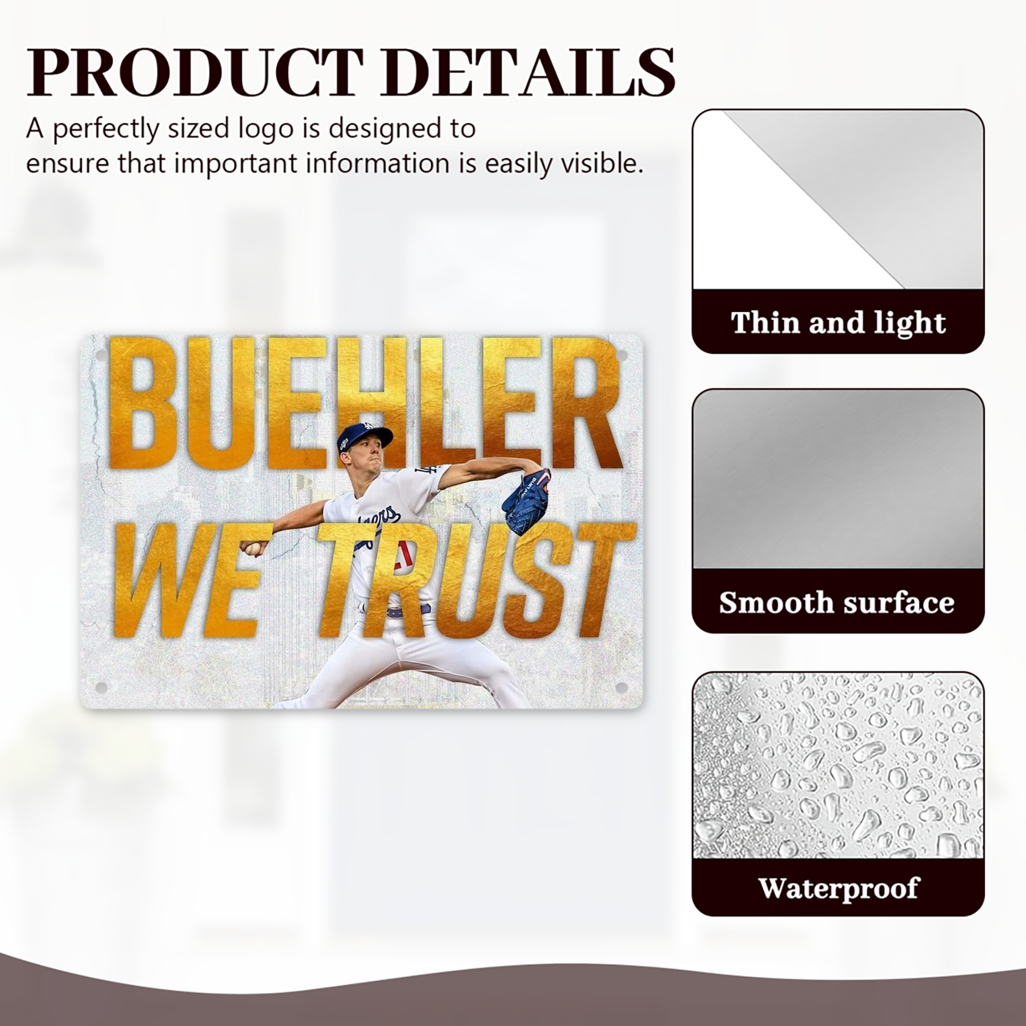  Decorative Aluminum Plaque – Horizontal Design – Durable, Stylish, Easy To Install – Ideal For Home, Office, Bar, And More