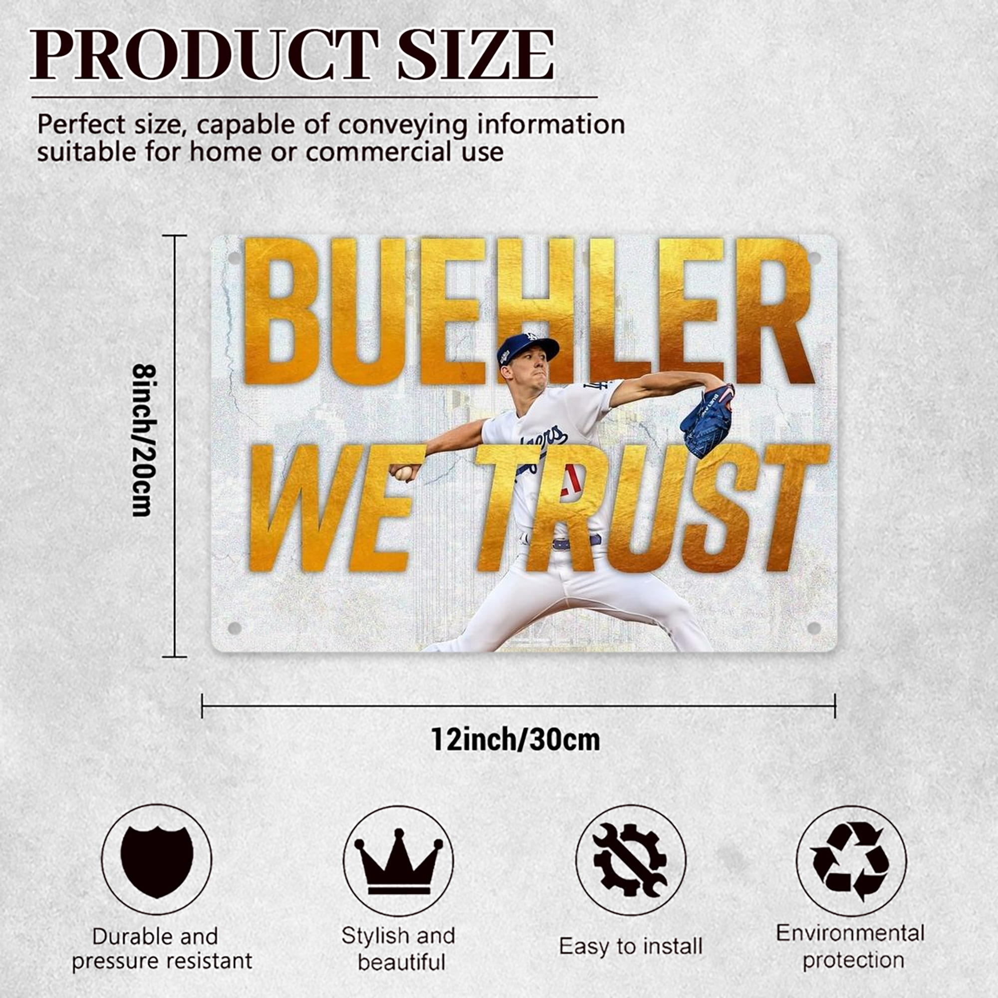  Decorative Aluminum Plaque – Horizontal Design – Durable, Stylish, Easy To Install – Ideal For Home, Office, Bar, And More