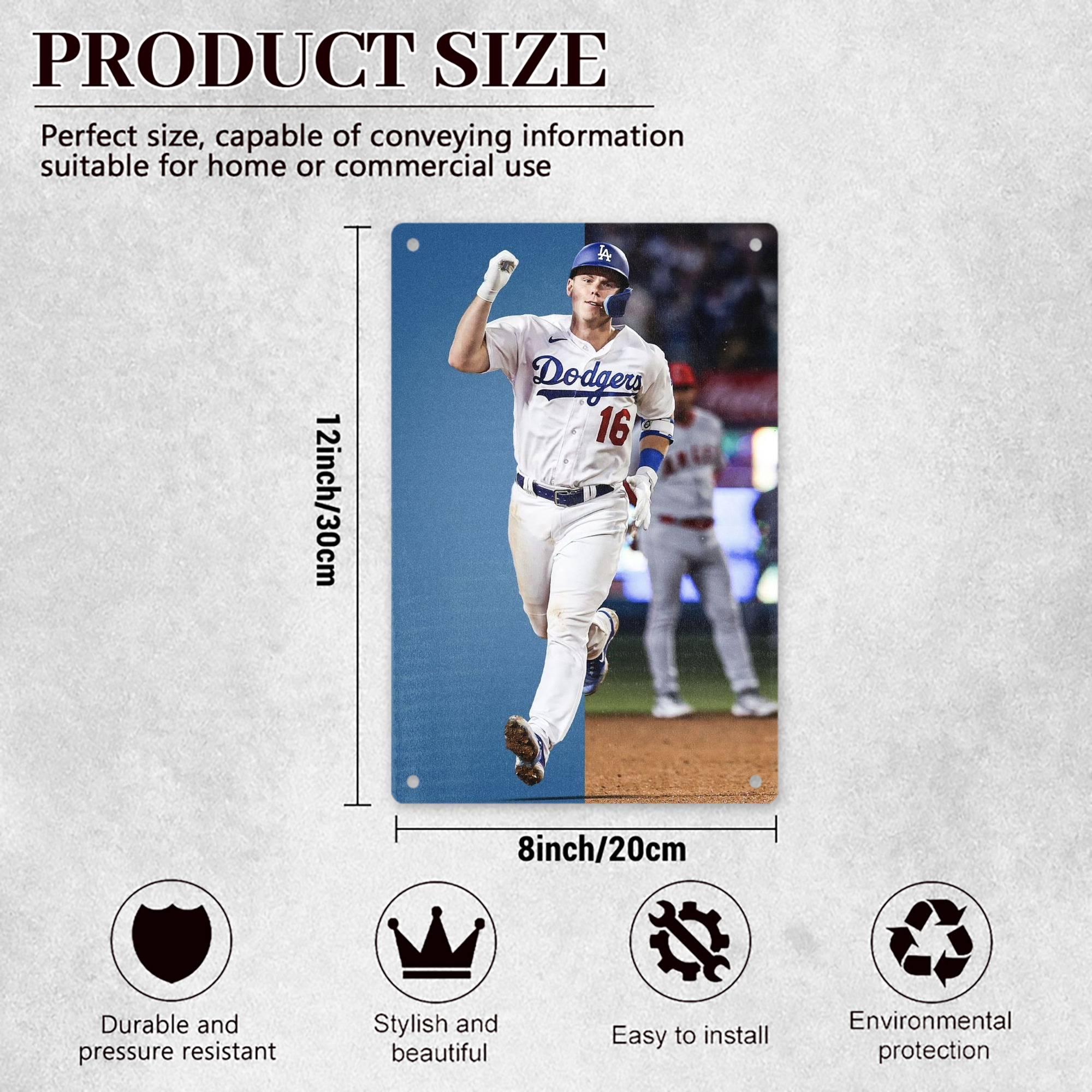  8x12inch Vertical Aluminum Sign - Durable Fade-Resistant Indoor/Outdoor Safety & Information Plaque For Office, Hotel, Restaurant, Bar, Public Spaces