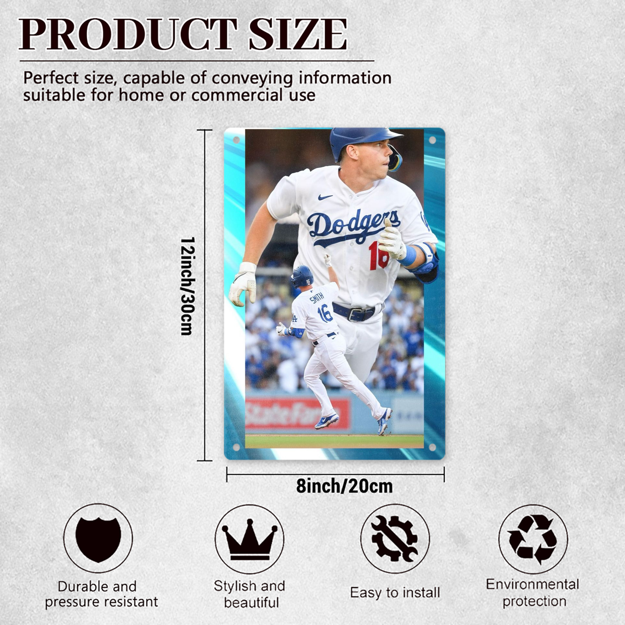  8x12inch Vertical Aluminum Sign - Durable Fade-Resistant Indoor/Outdoor Safety & Information Plaque For Office, Hotel, Restaurant, Bar, Public Spaces