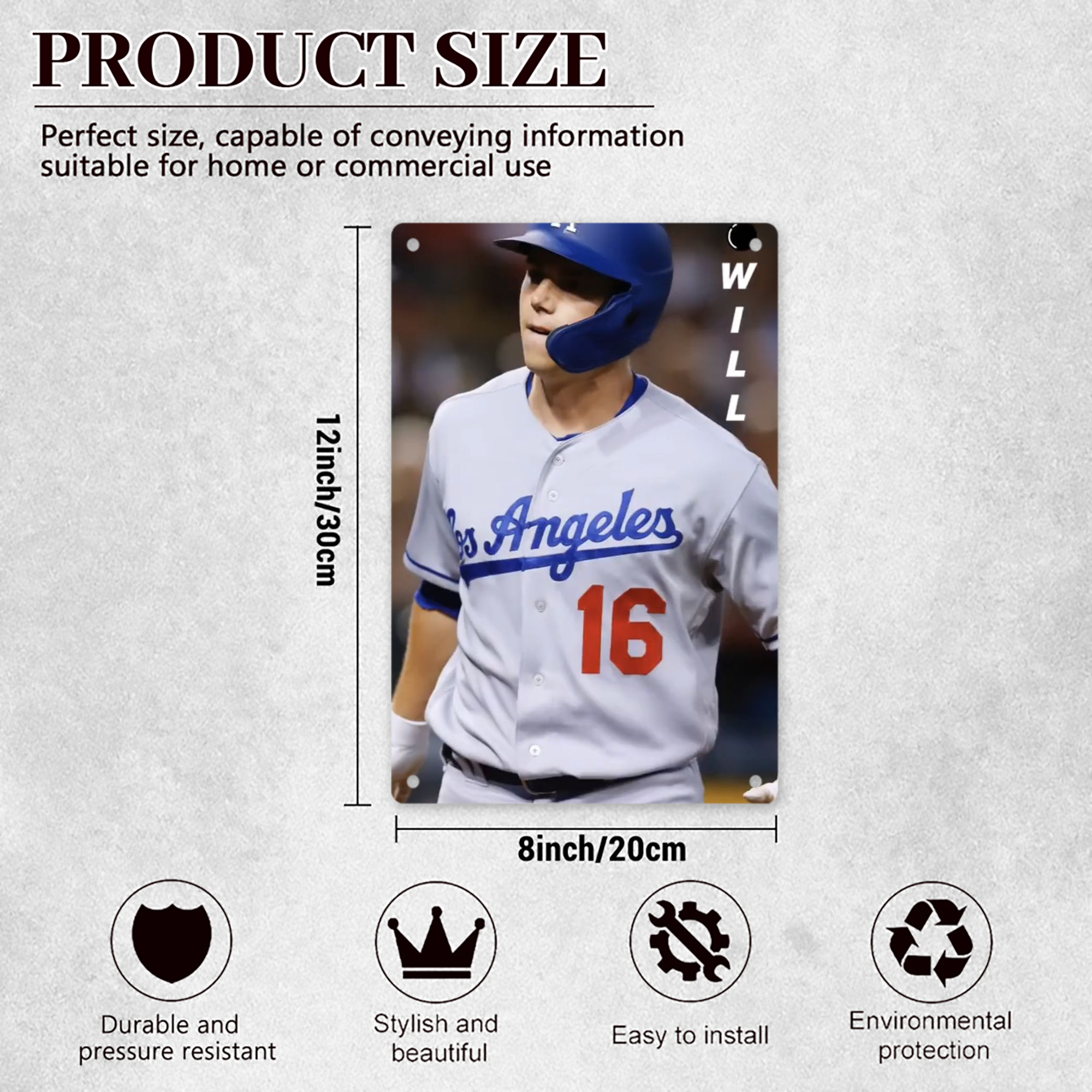  8x12inch Vertical Aluminum Sign - Durable Fade-Resistant Indoor/Outdoor Safety & Information Plaque For Office, Hotel, Restaurant, Bar, Public Spaces