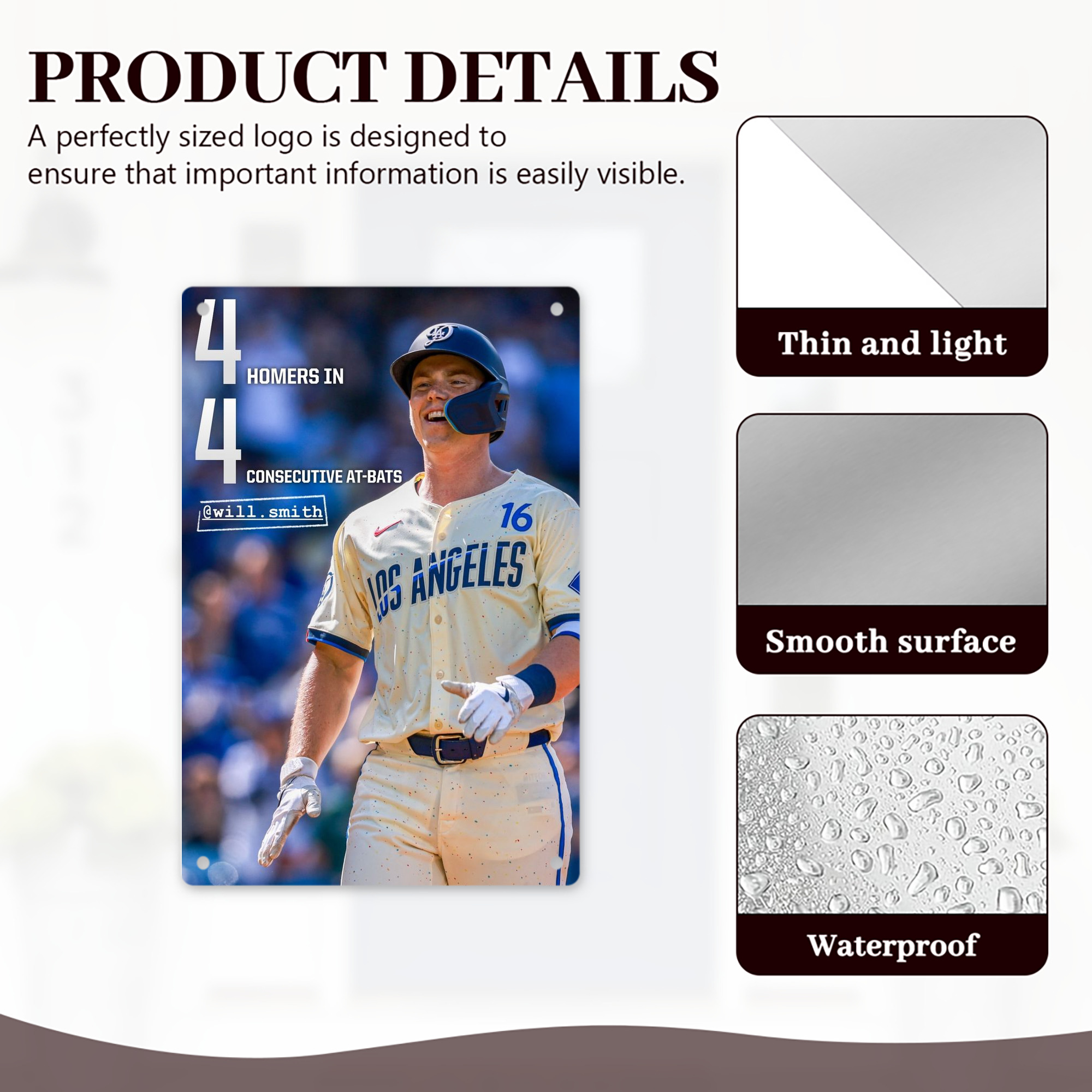  8x12inch Vertical Aluminum Sign - Durable Fade-Resistant Indoor/Outdoor Safety & Information Plaque For Office, Hotel, Restaurant, Bar, Public Spaces