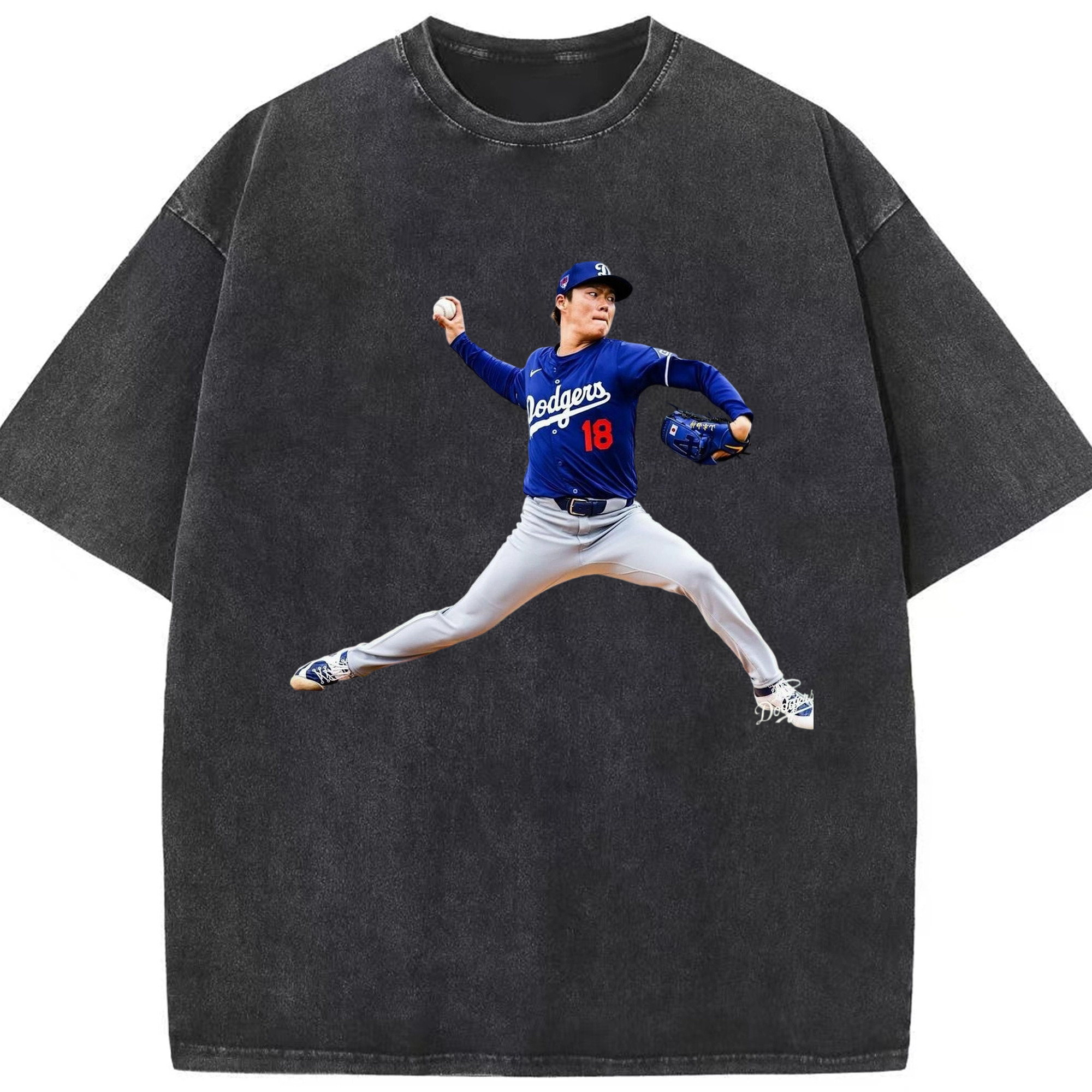  Washed Vintage Look 230g Cotton Oversized T-Shirt With Front Heat Transfer Print – Soft, Lightweight, Stylish Fit – Comfortable Casual Wear For Sports & Everyday Use