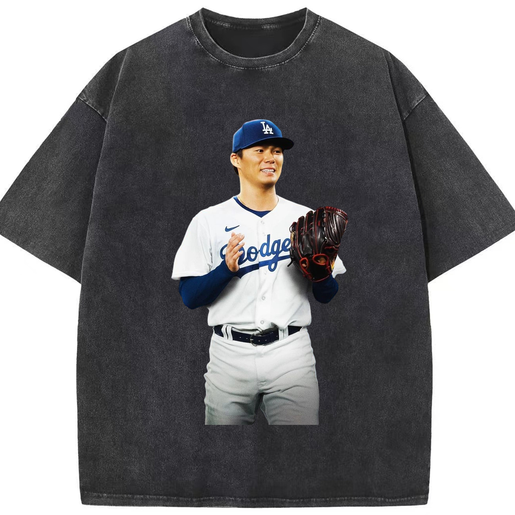  Washed Vintage Look 230g Cotton Oversized T-Shirt With Front Heat Transfer Print – Soft, Lightweight, Stylish Fit – Comfortable Casual Wear For Sports & Everyday Use