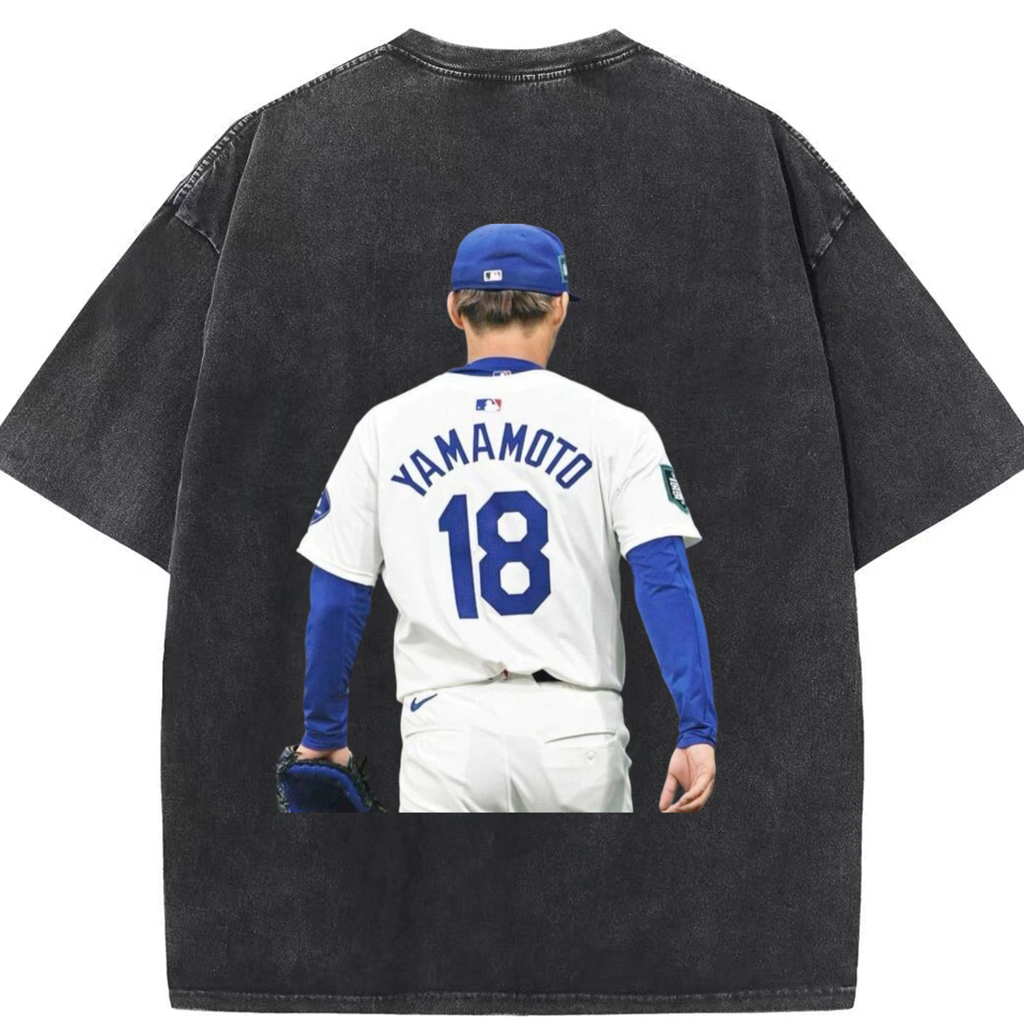  Washed Vintage 230g Cotton Oversized T-Shirt With Back Heat Transfer Print – Soft, Lightweight & Stylish – Comfortable Casual Wear For Sports & Everyday Use