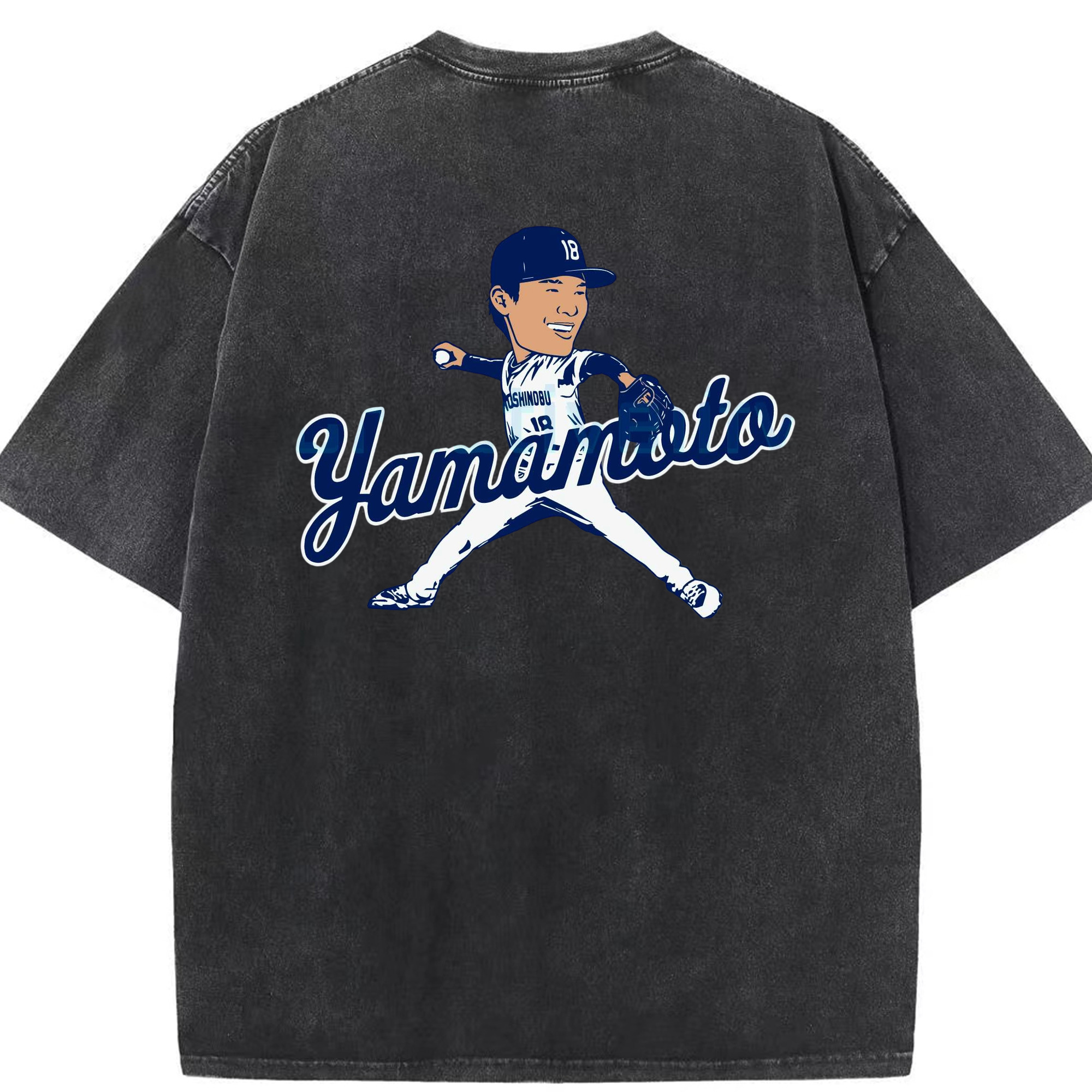  Washed Vintage 230g Cotton Oversized T-Shirt With Back Heat Transfer Print – Soft, Lightweight & Stylish – Comfortable Casual Wear For Sports & Everyday Use