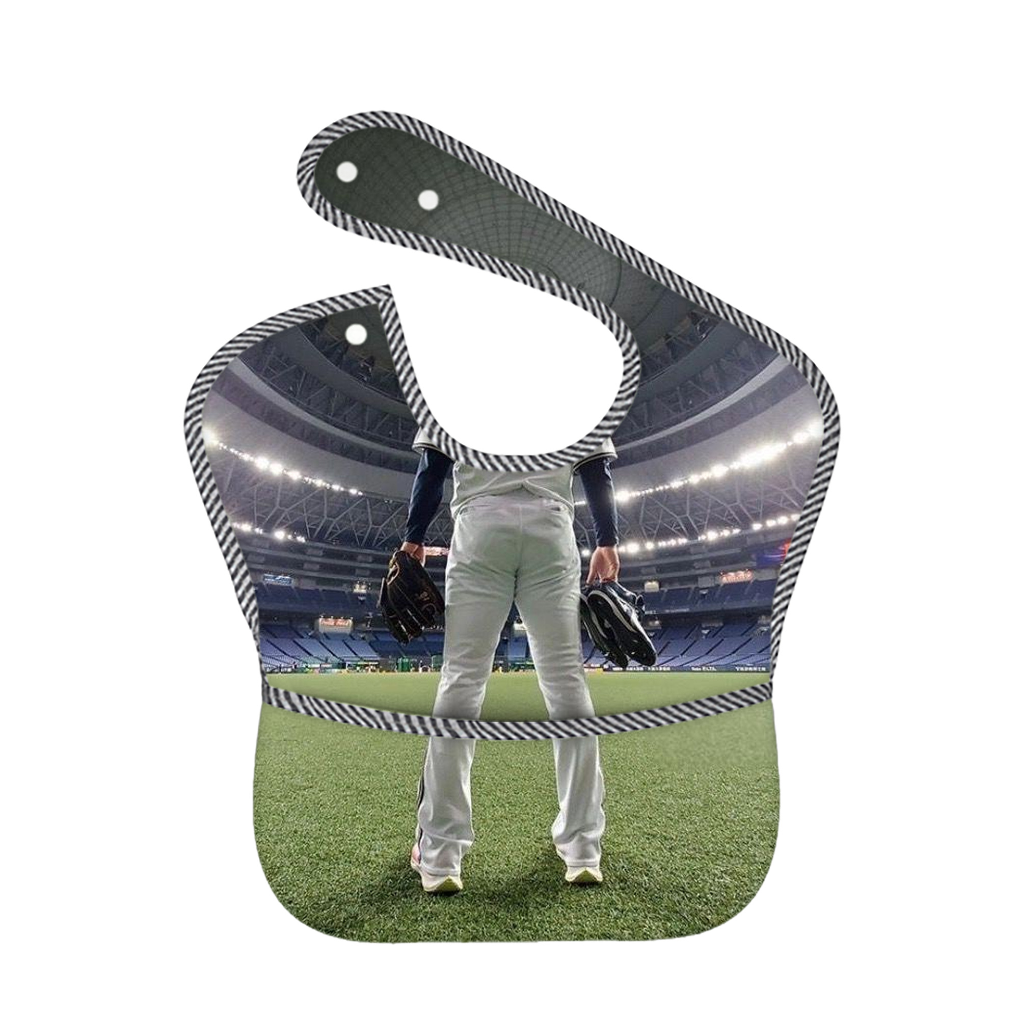  Adjustable Waterproof Toddler Bib – Full-Print Durable Polyester – Foldable Crumb Pocket – Easy Snap Closure – Soft