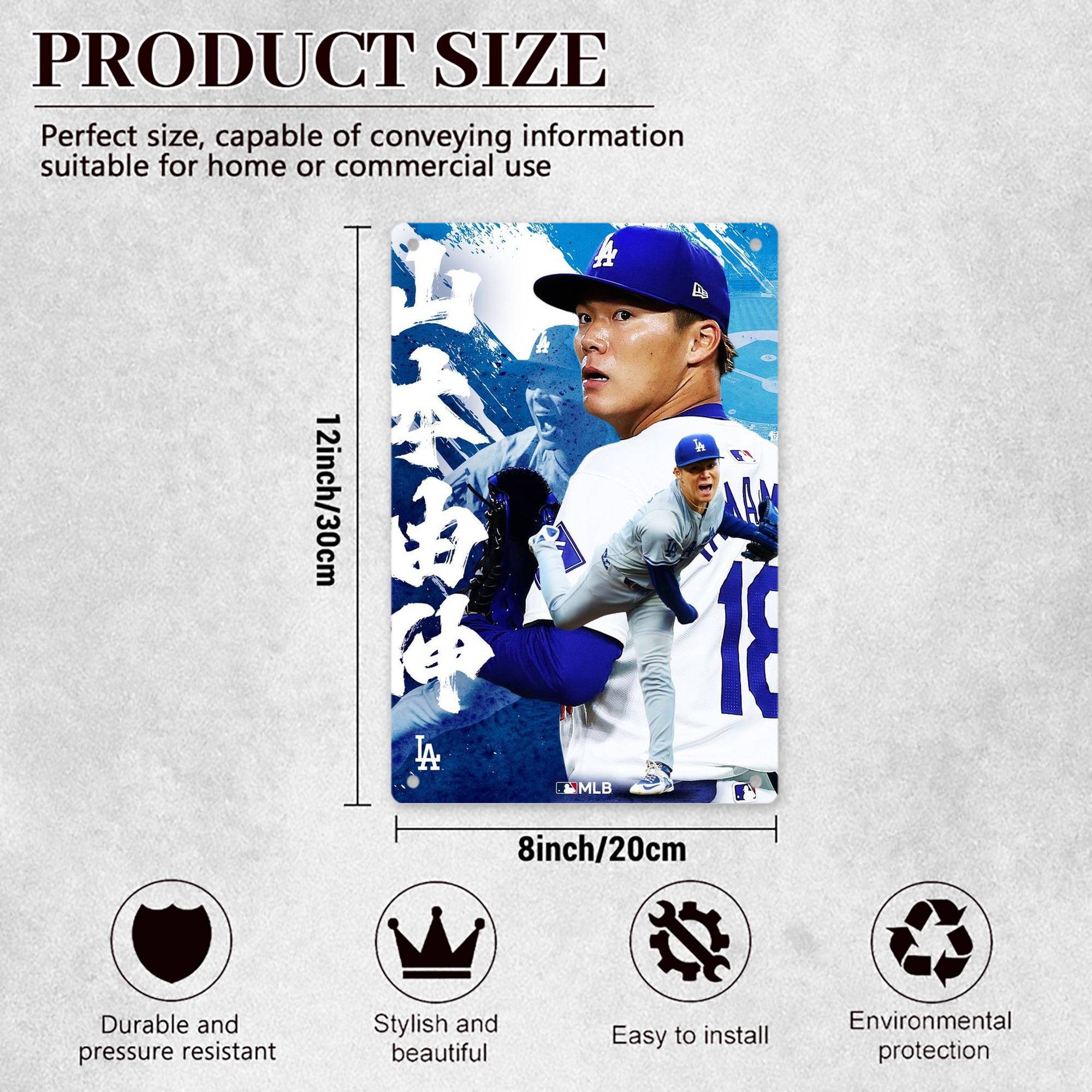  8x12inch Vertical Aluminum Sign - Durable Fade-Resistant Indoor/Outdoor Safety & Information Plaque For Office, Hotel, Restaurant, Bar, Public Spaces