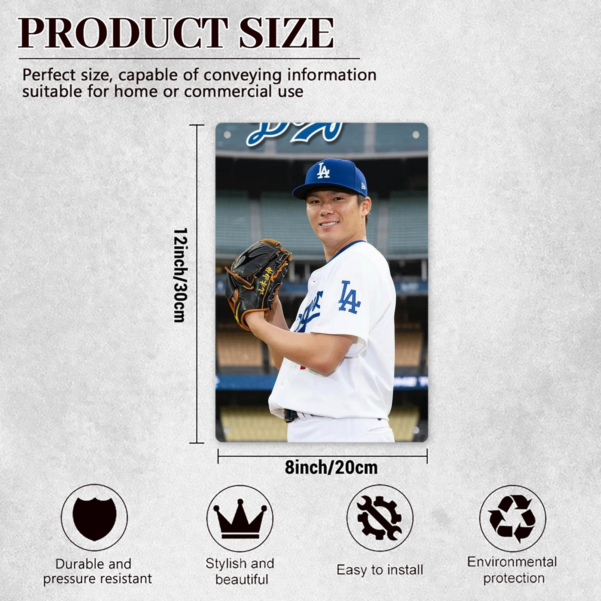  8x12inch Vertical Aluminum Sign - Durable Fade-Resistant Indoor/Outdoor Safety & Information Plaque For Office, Hotel, Restaurant, Bar, Public Spaces