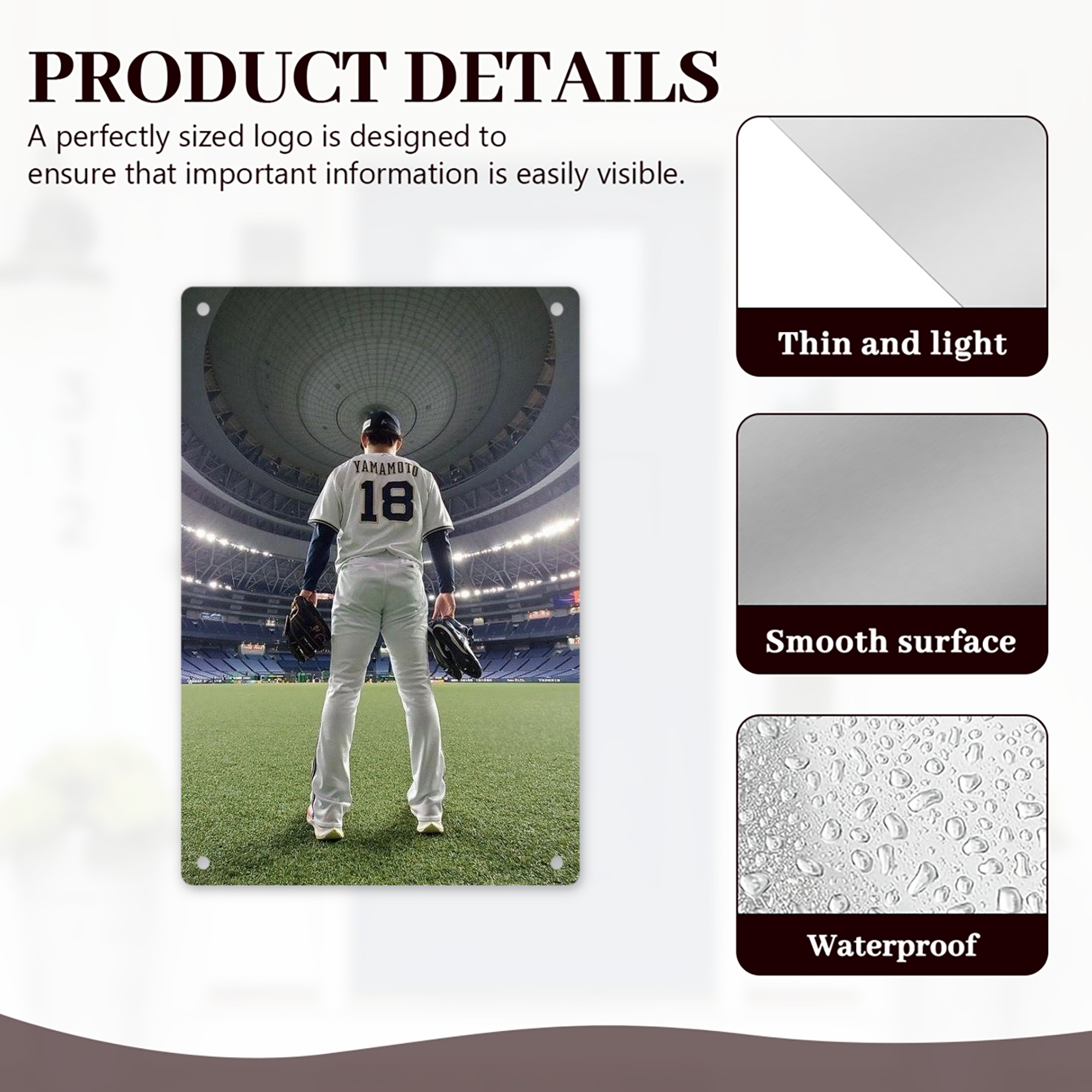  8x12inch Vertical Aluminum Sign - Durable Fade-Resistant Indoor/Outdoor Safety & Information Plaque For Office, Hotel, Restaurant, Bar, Public Spaces