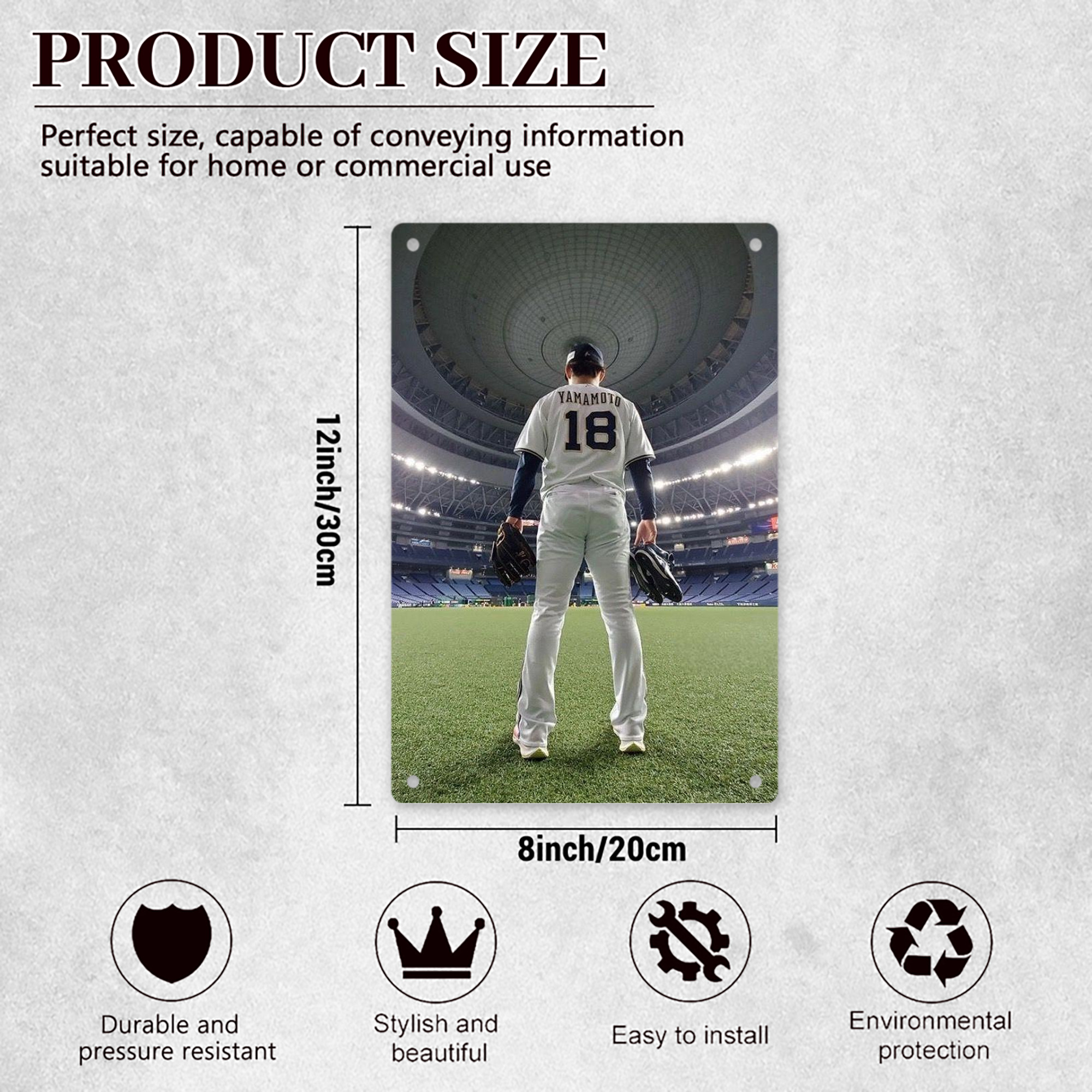  8x12inch Vertical Aluminum Sign - Durable Fade-Resistant Indoor/Outdoor Safety & Information Plaque For Office, Hotel, Restaurant, Bar, Public Spaces