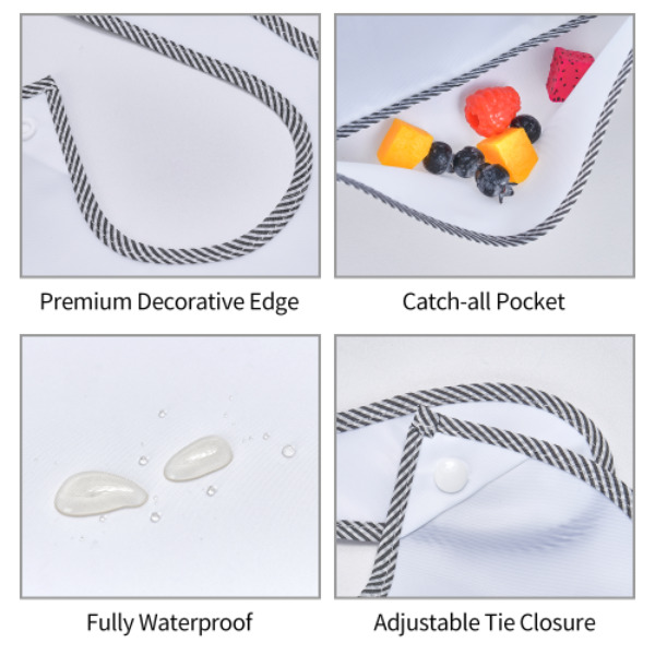 Clayton Kershaw  3K 17 Adjustable Waterproof Toddler Bib – Full-Print Durable Polyester – Foldable Crumb Pocket – Easy Snap Closure – Soft