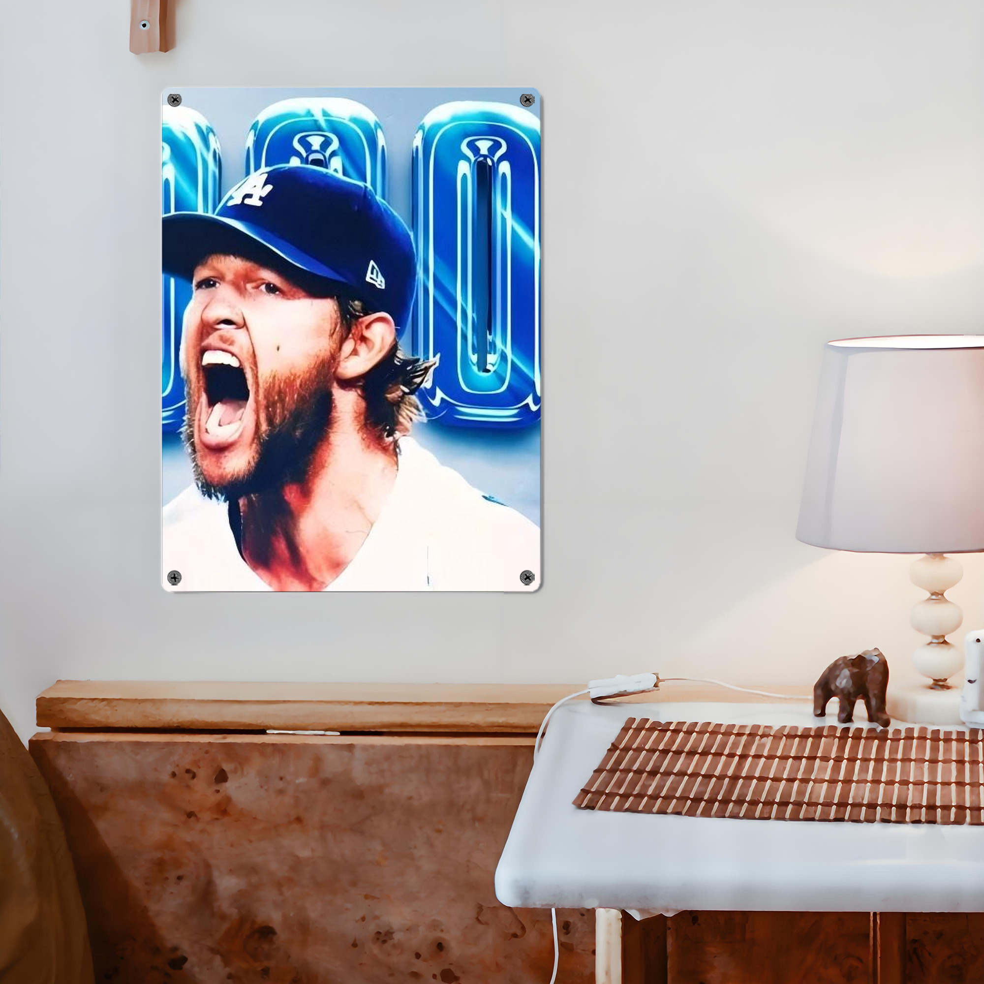 Clayton Kershaw  3K 3 Vintage Metal Tin Sign 12x16inch – Retro Wall Art Decor For Home, Bar, Kitchen, Bedroom, Office – Durable Iron Sheet Poster, Easy To Hang, Full-Color Printing