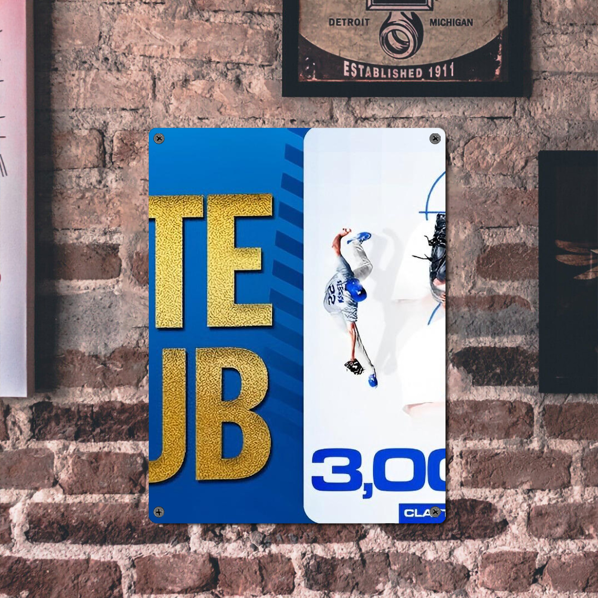 Clayton Kershaw  3K 5 Vintage Metal Tin Sign 12x16inch – Retro Wall Art Decor For Home, Bar, Kitchen, Bedroom, Office – Durable Iron Sheet Poster, Easy To Hang, Full-Color Printing