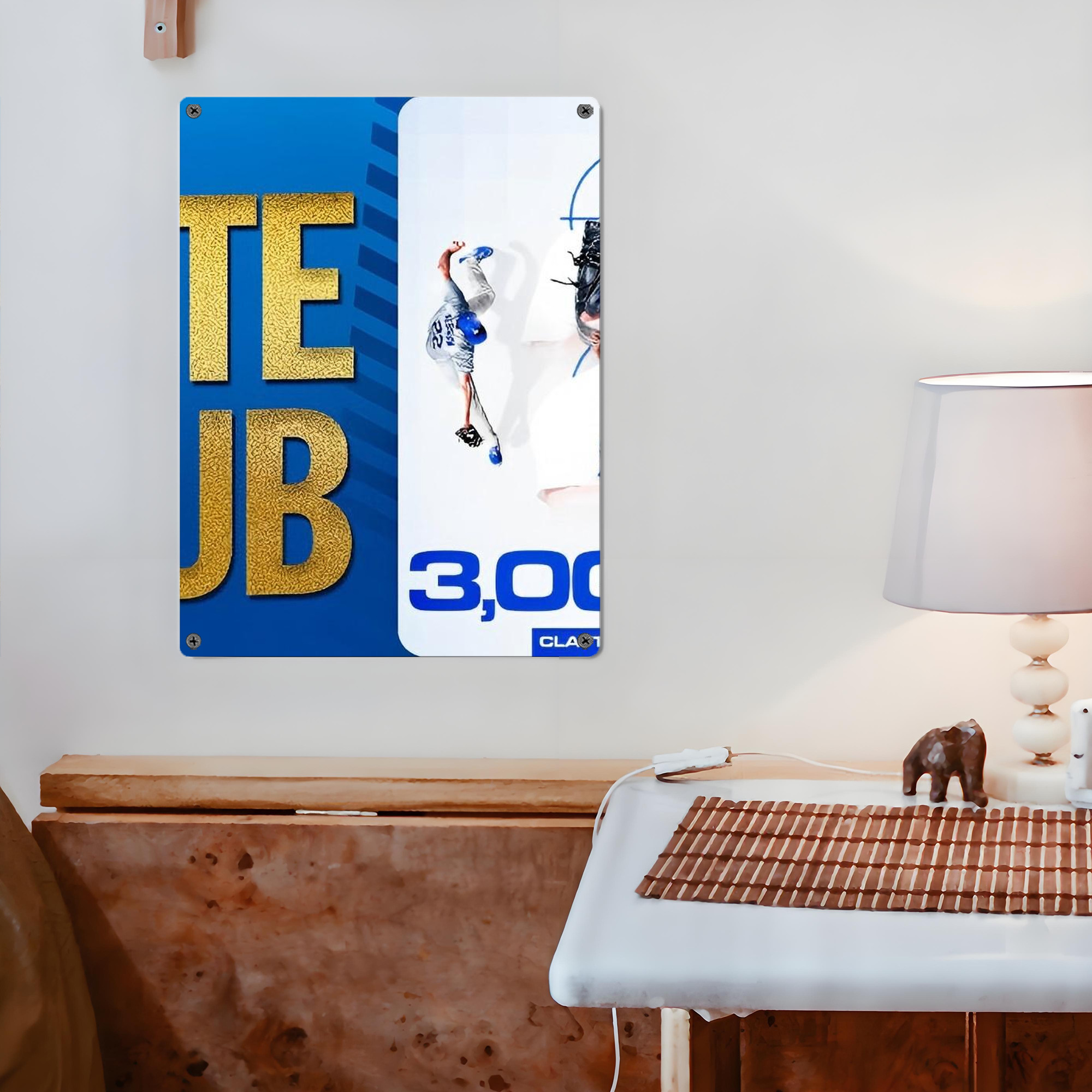 Clayton Kershaw  3K 5 Vintage Metal Tin Sign 12x16inch – Retro Wall Art Decor For Home, Bar, Kitchen, Bedroom, Office – Durable Iron Sheet Poster, Easy To Hang, Full-Color Printing