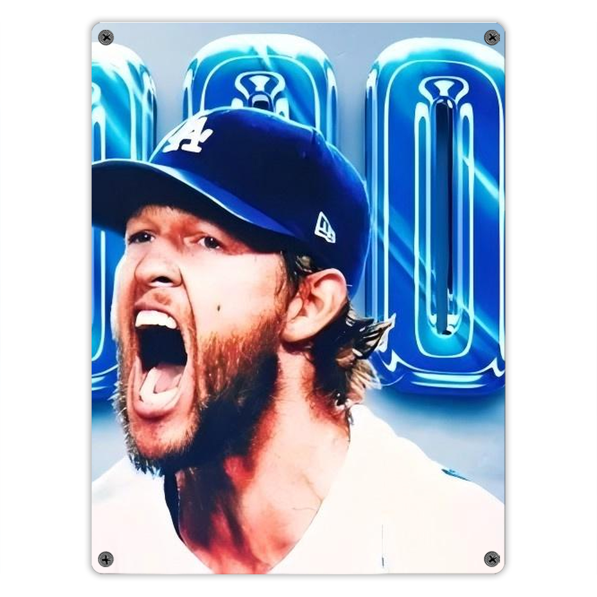 Clayton Kershaw  3K 3 Vintage Metal Tin Sign 12x16inch – Retro Wall Art Decor For Home, Bar, Kitchen, Bedroom, Office – Durable Iron Sheet Poster, Easy To Hang, Full-Color Printing