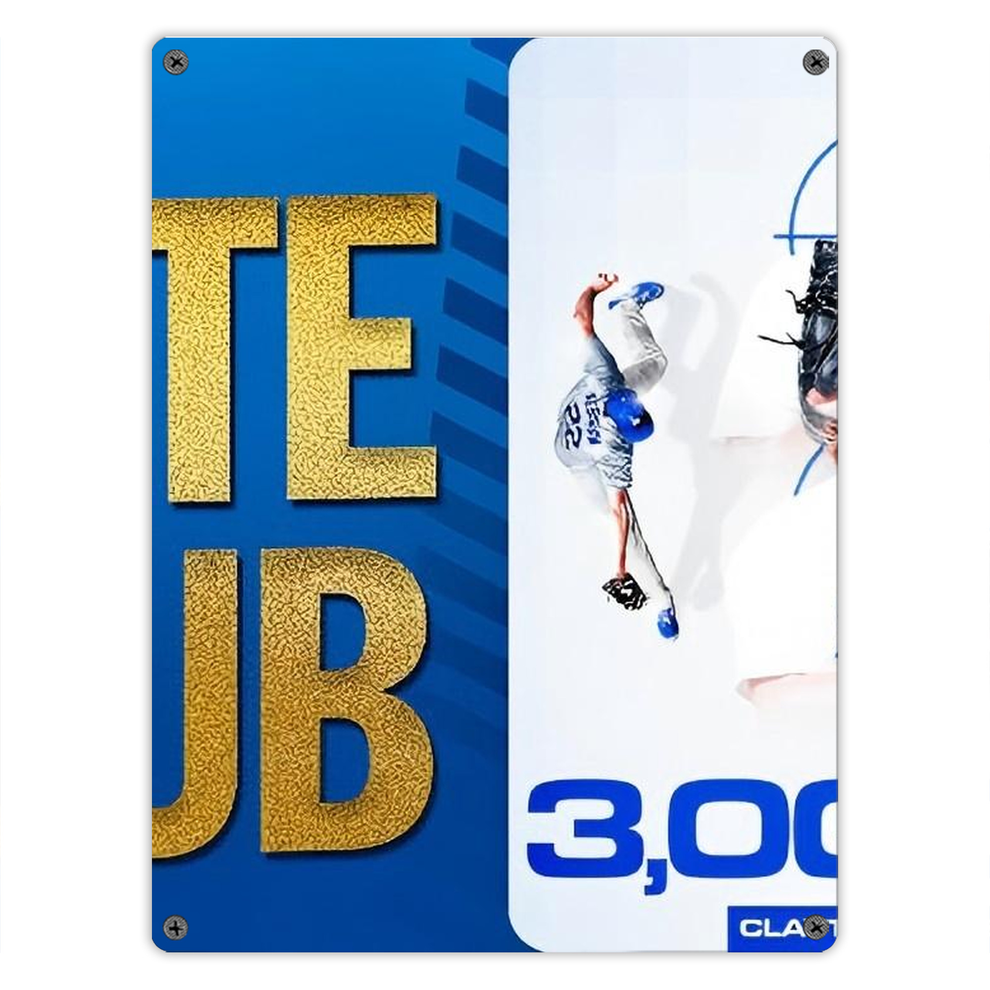 Clayton Kershaw  3K 5 Vintage Metal Tin Sign 12x16inch – Retro Wall Art Decor For Home, Bar, Kitchen, Bedroom, Office – Durable Iron Sheet Poster, Easy To Hang, Full-Color Printing