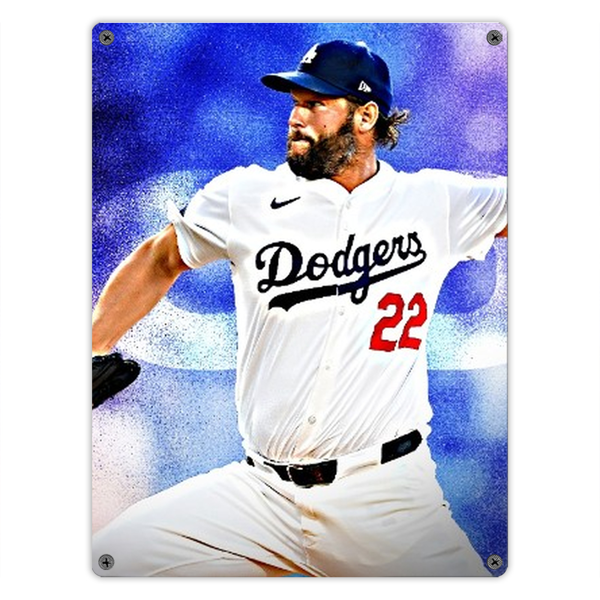 Clayton Kershaw  3K 14 Vintage Metal Tin Sign 12x16inch – Retro Wall Art Decor For Home, Bar, Kitchen, Bedroom, Office – Durable Iron Sheet Poster, Easy To Hang, Full-Color Printing
