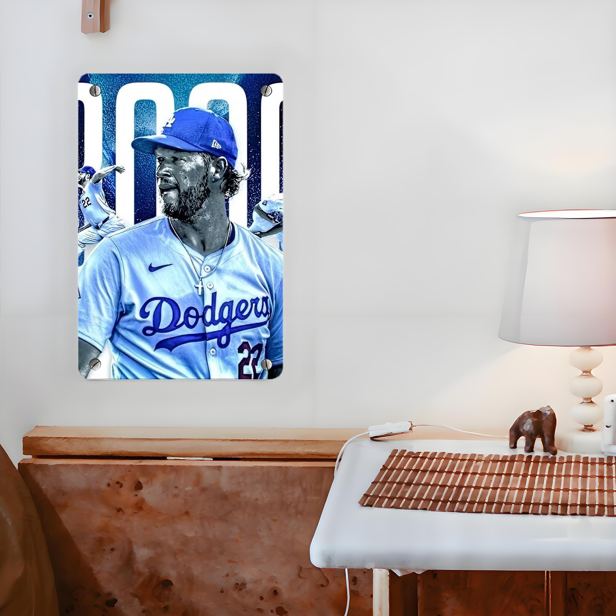 Clayton Kershaw  3K 2 Metal Tin Sign 8x12inch - High-Quality Full-Print Decorative Wall Art, Durable Rust-Resistant Metal Plaque For Living Room, Bedroom, Kitchen, Office, Bar Décor
