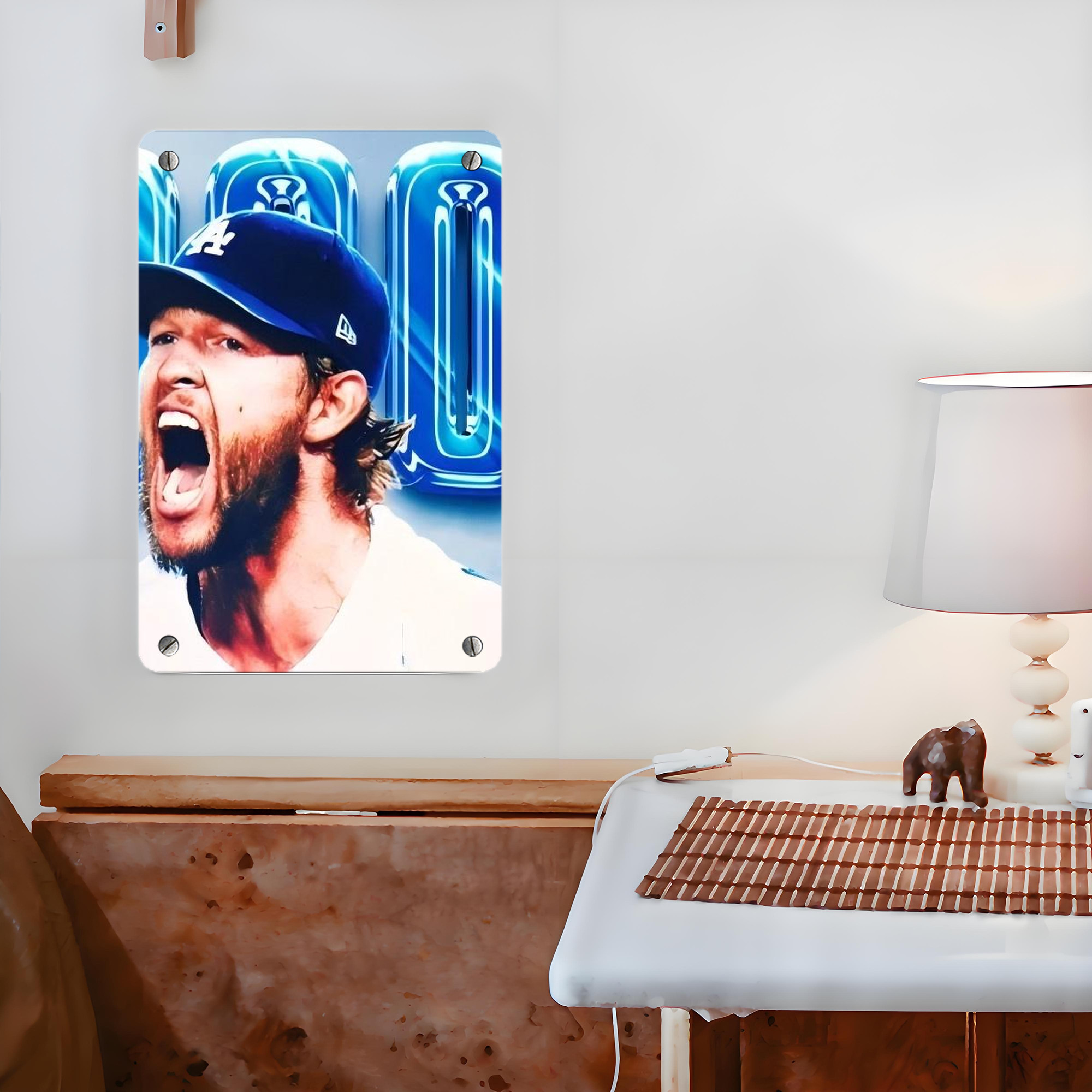 Clayton Kershaw  3K 3 Metal Tin Sign 8x12inch - High-Quality Full-Print Decorative Wall Art, Durable Rust-Resistant Metal Plaque For Living Room, Bedroom, Kitchen, Office, Bar Décor