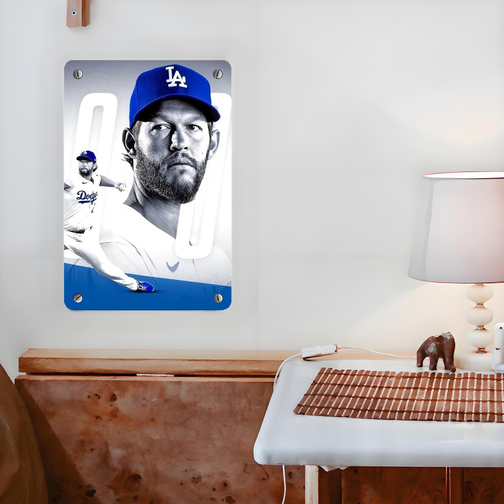 Clayton Kershaw  3K 4 Metal Tin Sign 8x12inch - High-Quality Full-Print Decorative Wall Art, Durable Rust-Resistant Metal Plaque For Living Room, Bedroom, Kitchen, Office, Bar Décor