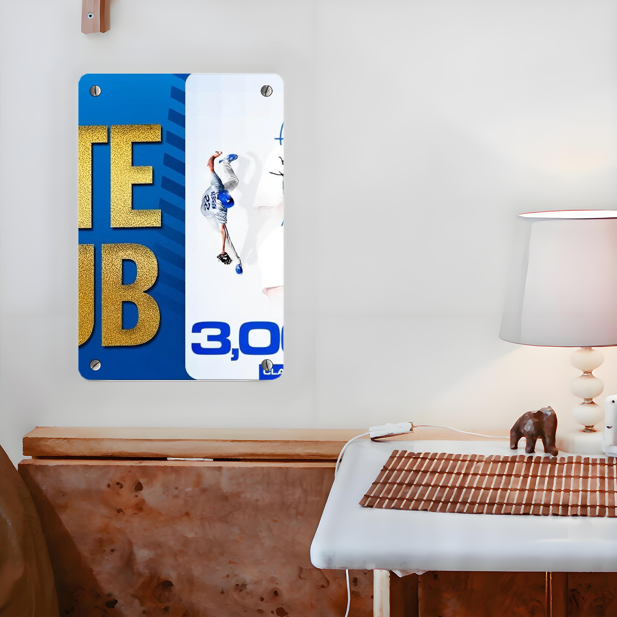 Clayton Kershaw  3K 5 Metal Tin Sign 8x12inch - High-Quality Full-Print Decorative Wall Art, Durable Rust-Resistant Metal Plaque For Living Room, Bedroom, Kitchen, Office, Bar Décor