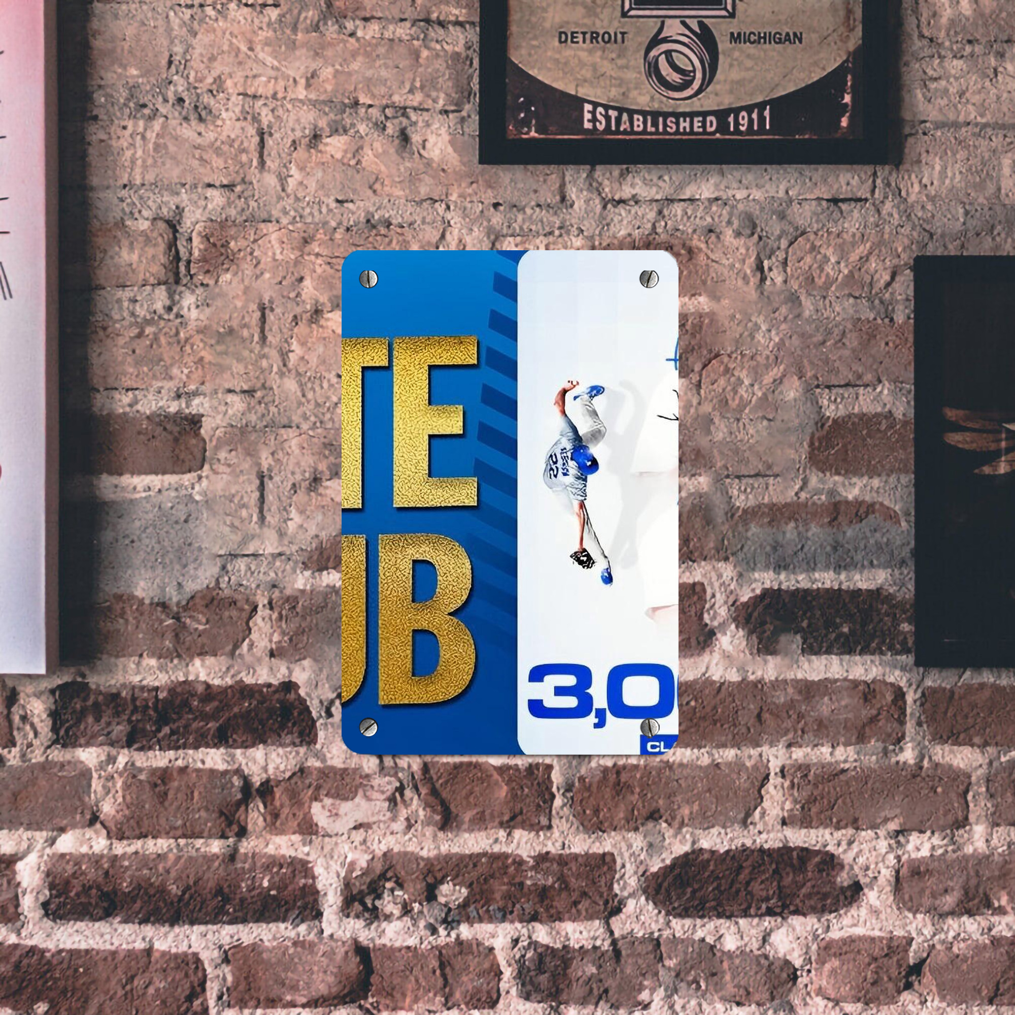 Clayton Kershaw  3K 5 Metal Tin Sign 8x12inch - High-Quality Full-Print Decorative Wall Art, Durable Rust-Resistant Metal Plaque For Living Room, Bedroom, Kitchen, Office, Bar Décor