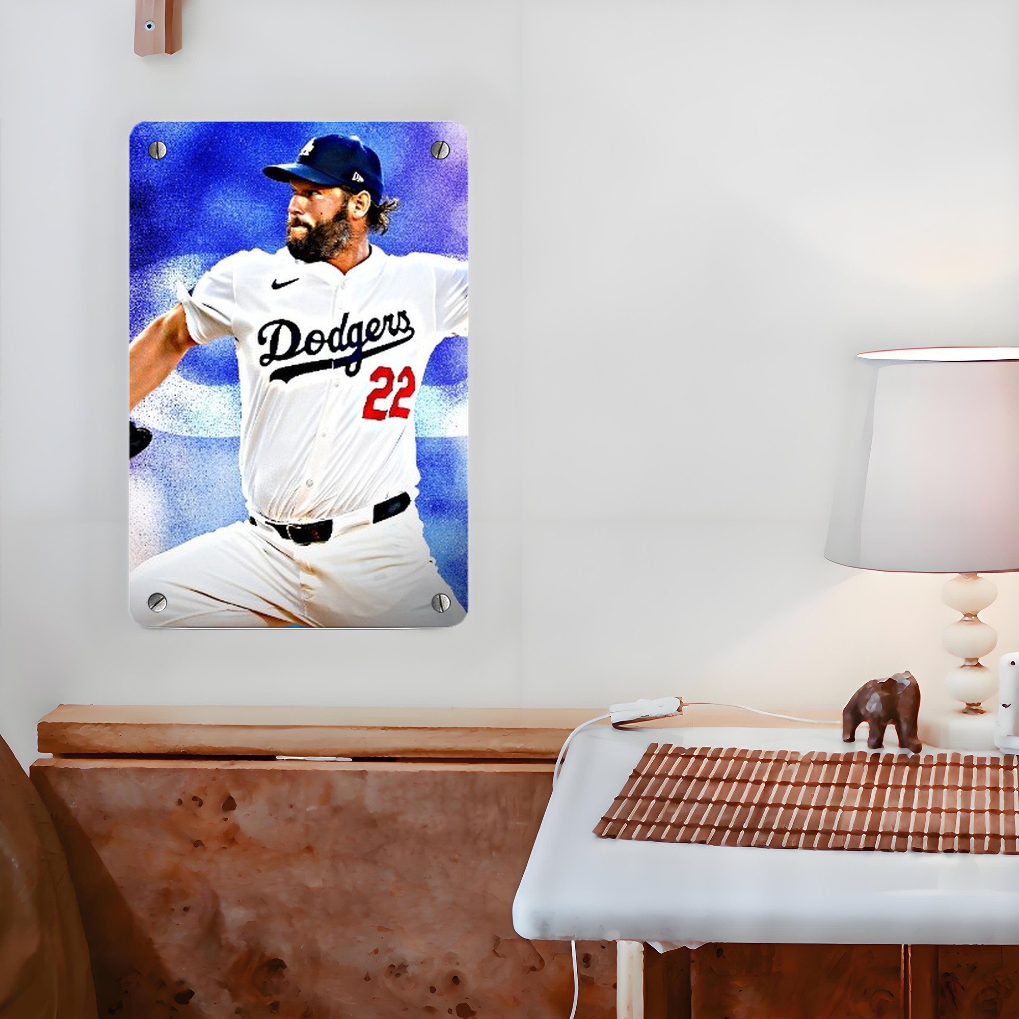 Clayton Kershaw  3K 14 Metal Tin Sign 8x12inch - High-Quality Full-Print Decorative Wall Art, Durable Rust-Resistant Metal Plaque For Living Room, Bedroom, Kitchen, Office, Bar Décor