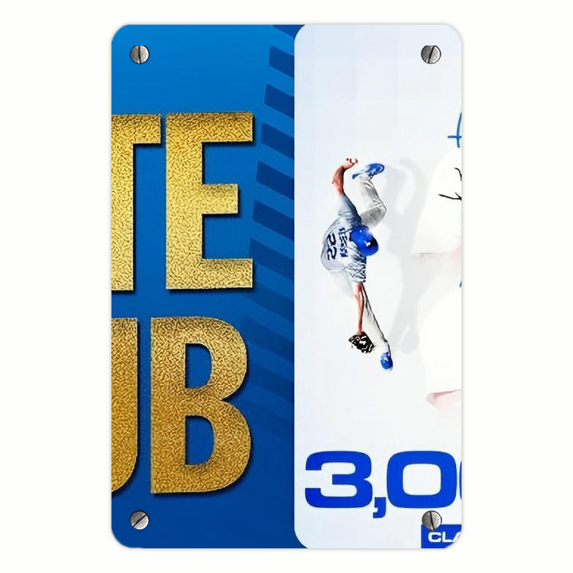 Clayton Kershaw  3K 5 Metal Tin Sign 8x12inch - High-Quality Full-Print Decorative Wall Art, Durable Rust-Resistant Metal Plaque For Living Room, Bedroom, Kitchen, Office, Bar Décor