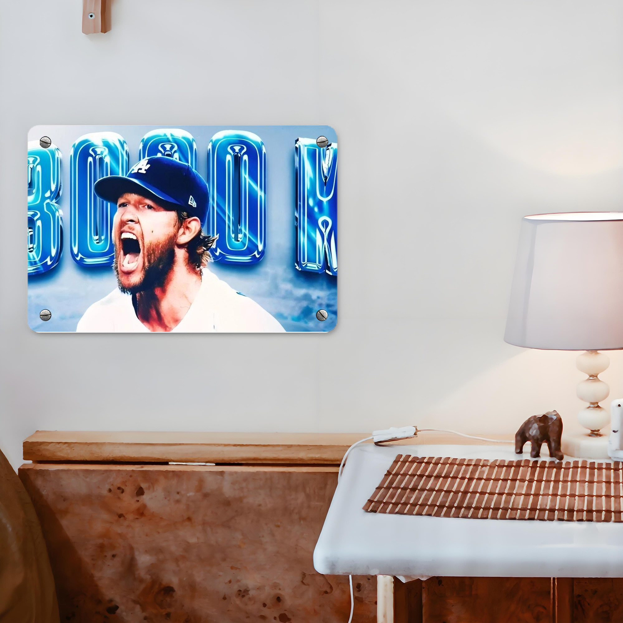 Clayton Kershaw  3K 3 Metal Tin Sign 12x8inch - Premium Full-Print Decorative Wall Art, Durable Rust-Resistant Metal Plaque For Living Room, Bedroom, Kitchen, Office, Bar Décor