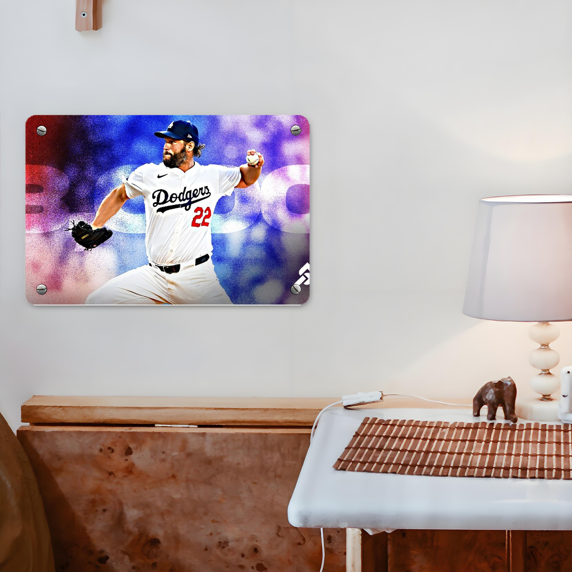 Clayton Kershaw  3K 14 Metal Tin Sign 12x8inch - Premium Full-Print Decorative Wall Art, Durable Rust-Resistant Metal Plaque For Living Room, Bedroom, Kitchen, Office, Bar Décor