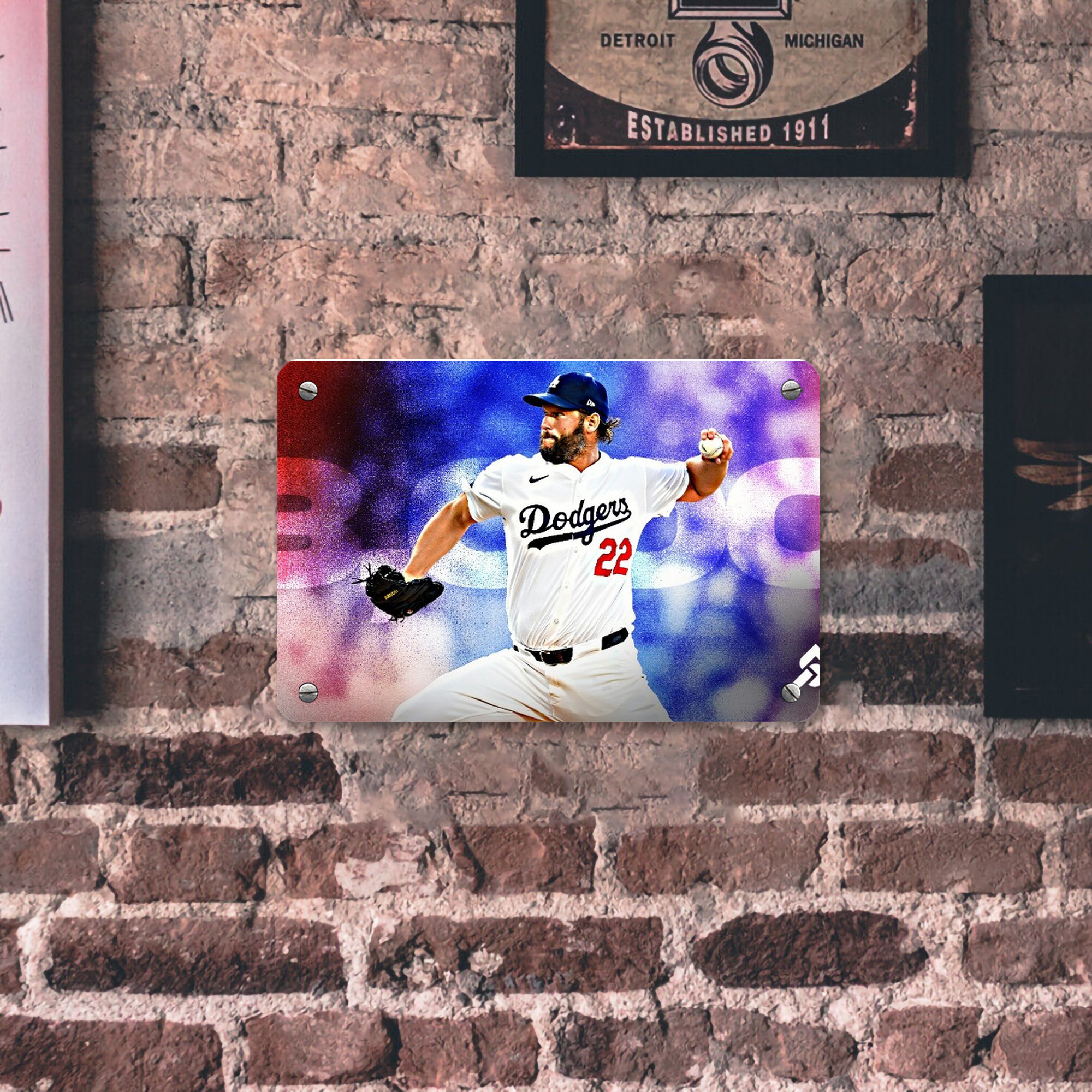 Clayton Kershaw  3K 14 Metal Tin Sign 12x8inch - Premium Full-Print Decorative Wall Art, Durable Rust-Resistant Metal Plaque For Living Room, Bedroom, Kitchen, Office, Bar Décor