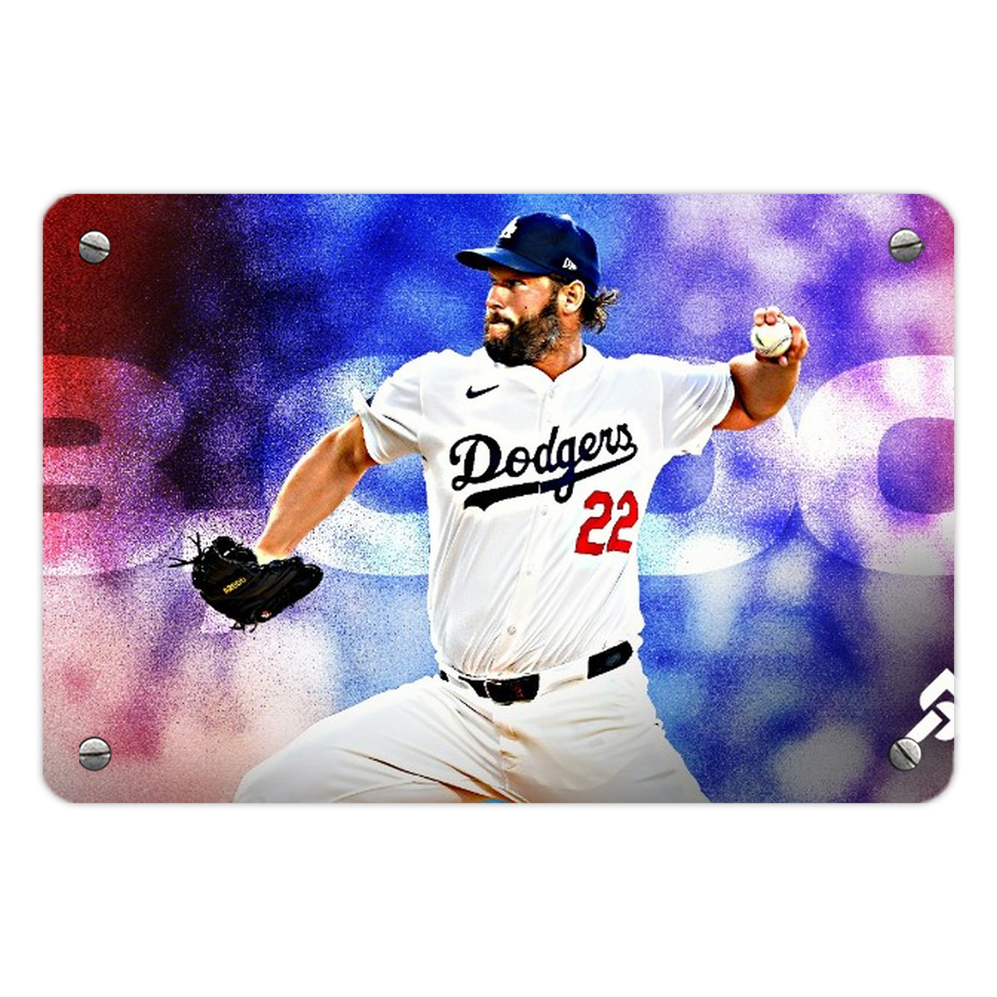 Clayton Kershaw  3K 14 Metal Tin Sign 12x8inch - Premium Full-Print Decorative Wall Art, Durable Rust-Resistant Metal Plaque For Living Room, Bedroom, Kitchen, Office, Bar Décor