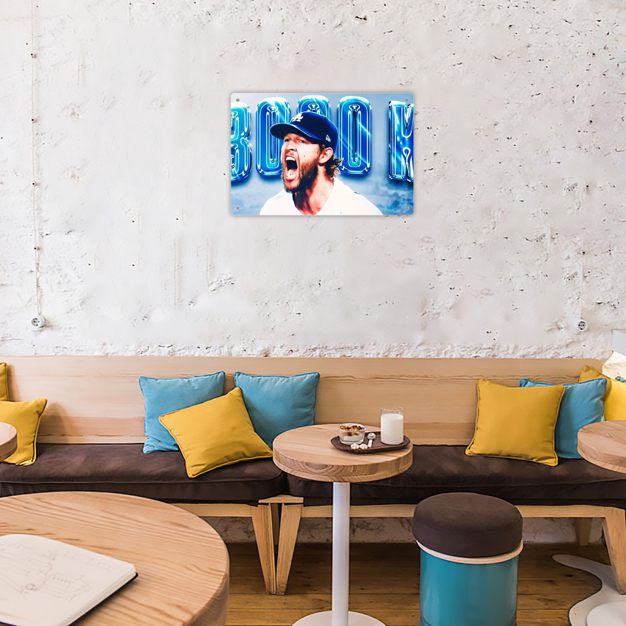 Clayton Kershaw  3K 3 Decorative Aluminum Plaque – Horizontal Design – Durable, Stylish, Easy To Install – Ideal For Home, Office, Bar, And More