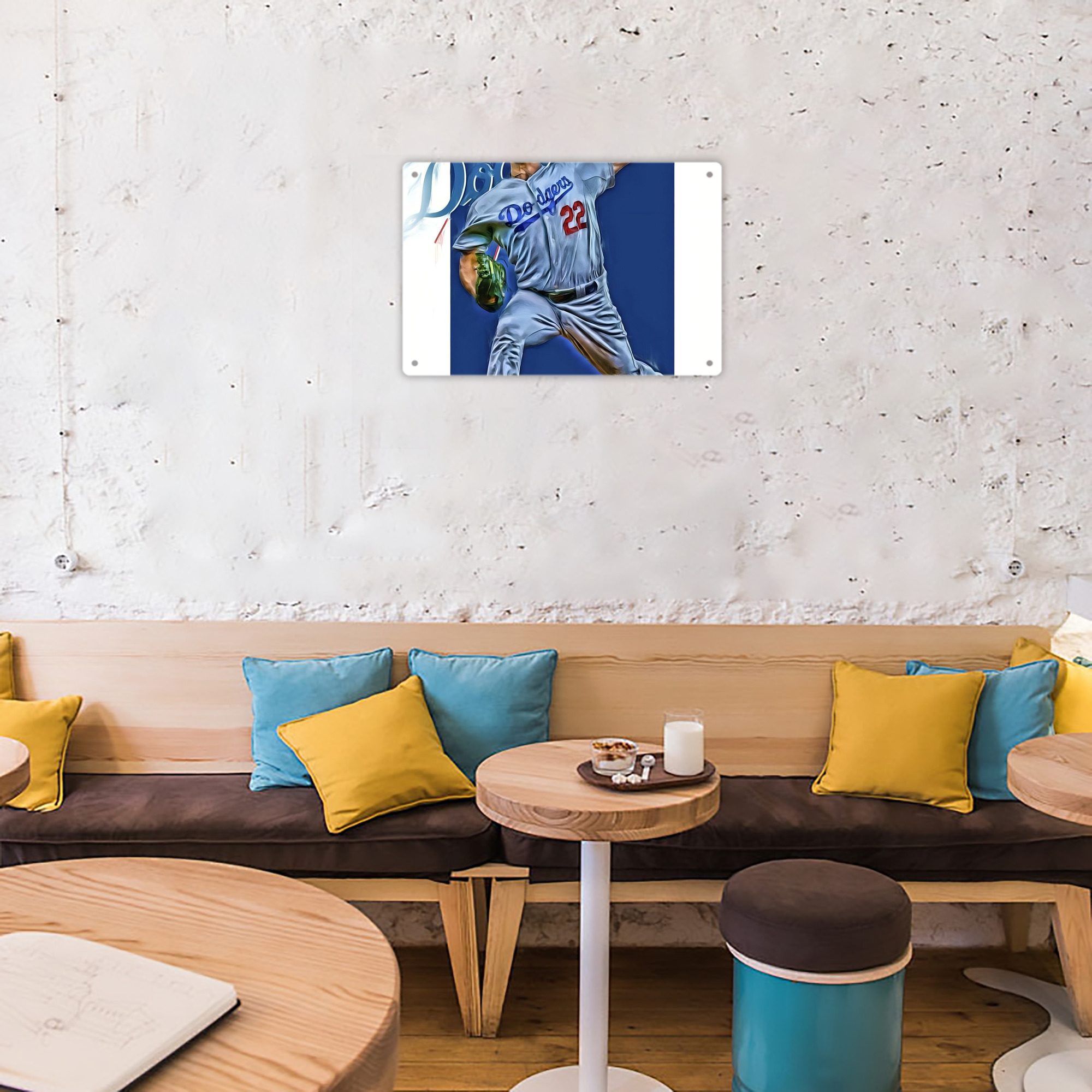 Clayton Kershaw  3K 4 Decorative Aluminum Plaque – Horizontal Design – Durable, Stylish, Easy To Install – Ideal For Home, Office, Bar, And More