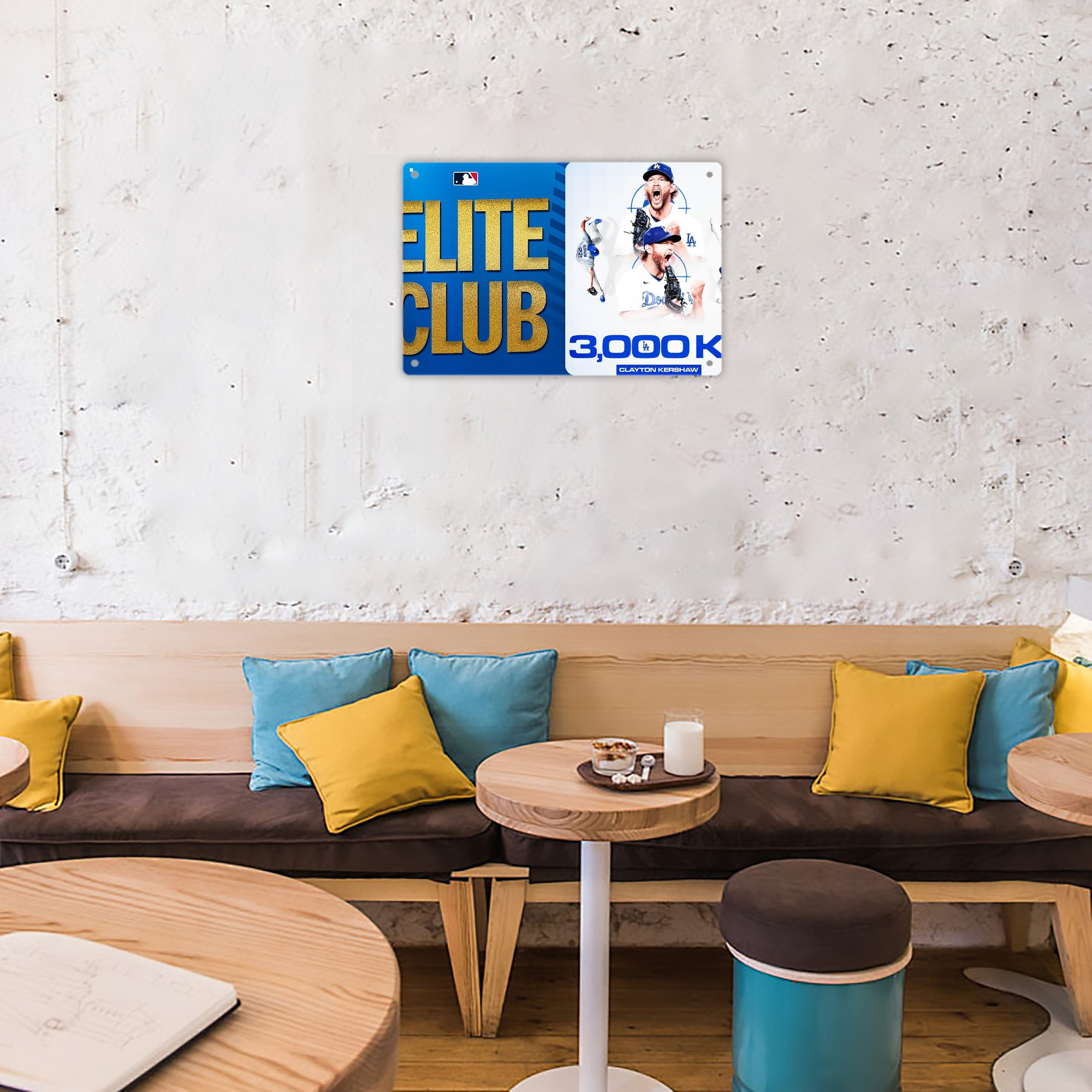 Clayton Kershaw  3K 5 Decorative Aluminum Plaque – Horizontal Design – Durable, Stylish, Easy To Install – Ideal For Home, Office, Bar, And More