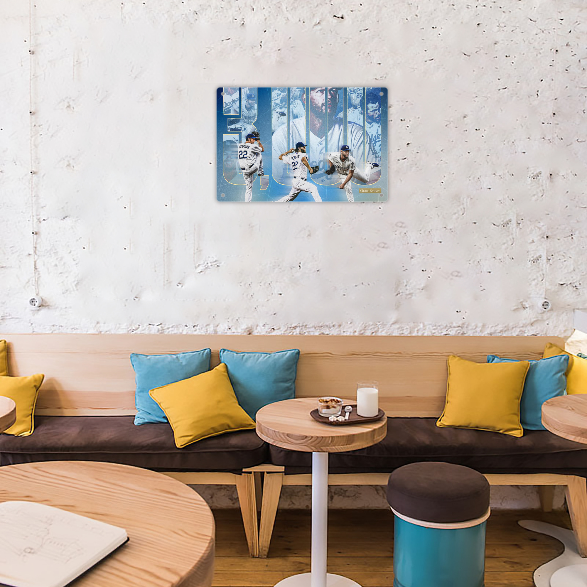 Clayton Kershaw  3K 6 Decorative Aluminum Plaque – Horizontal Design – Durable, Stylish, Easy To Install – Ideal For Home, Office, Bar, And More