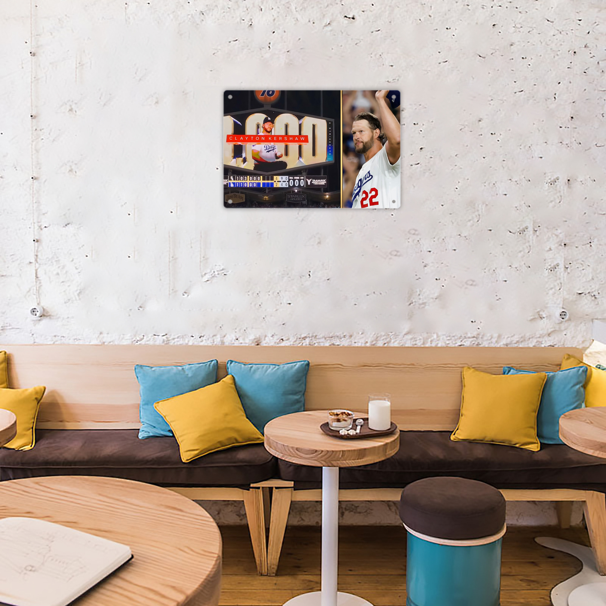 Clayton Kershaw  3K 16 Decorative Aluminum Plaque – Horizontal Design – Durable, Stylish, Easy To Install – Ideal For Home, Office, Bar, And More