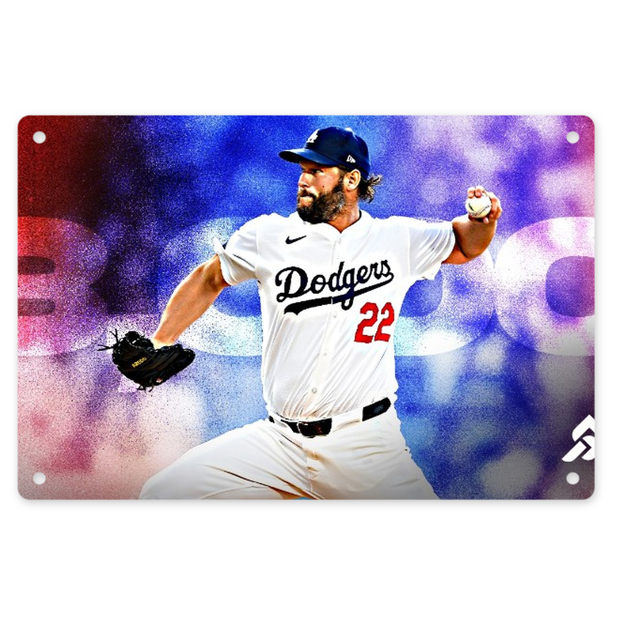 Clayton Kershaw  3K 14 Decorative Aluminum Plaque – Horizontal Design – Durable, Stylish, Easy To Install – Ideal For Home, Office, Bar, And More