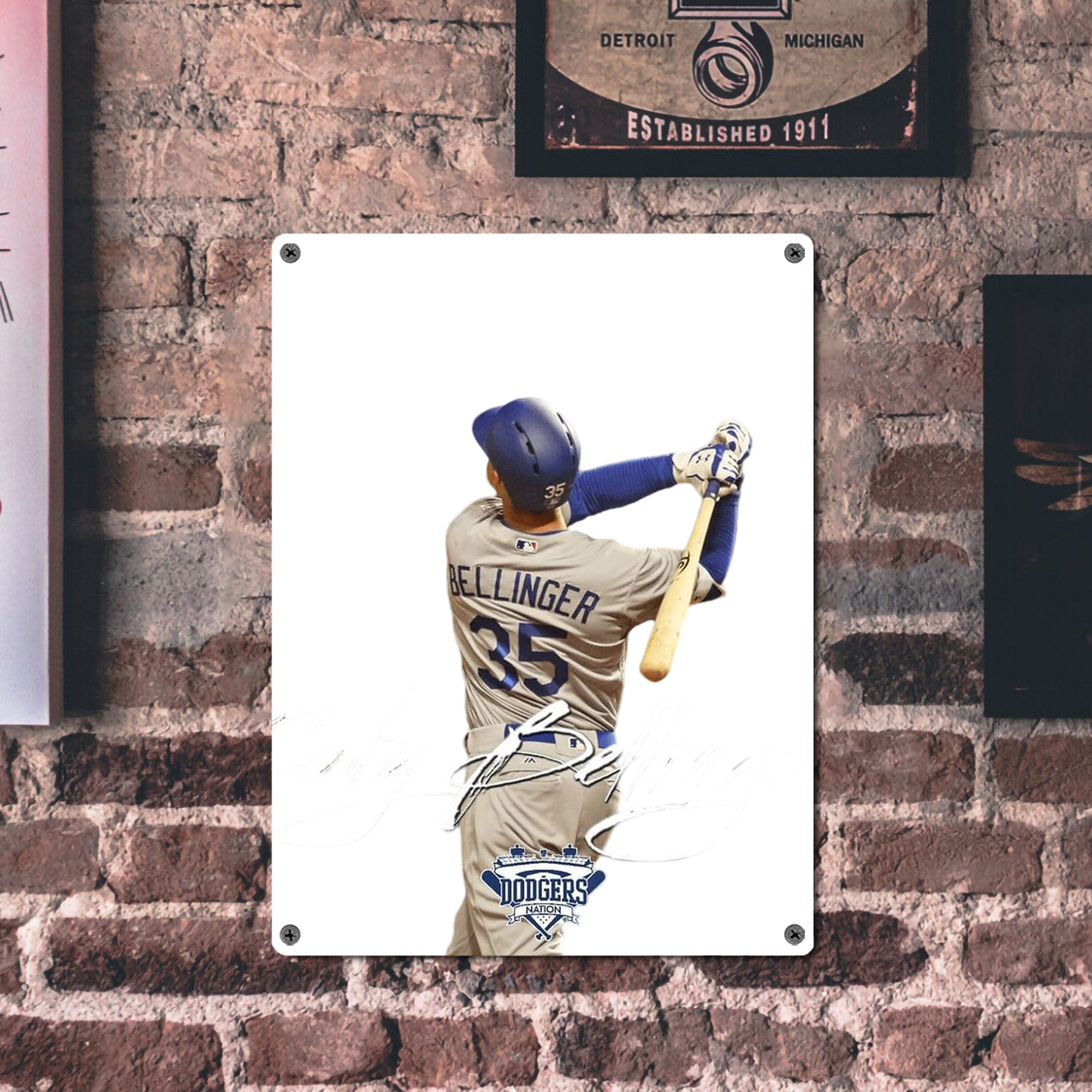 Cody Bellinger 3 Vintage Metal Tin Sign 12x16inch – Retro Wall Art Decor For Home, Bar, Kitchen, Bedroom, Office – Durable Iron Sheet Poster, Easy To Hang, Full-Color Printing