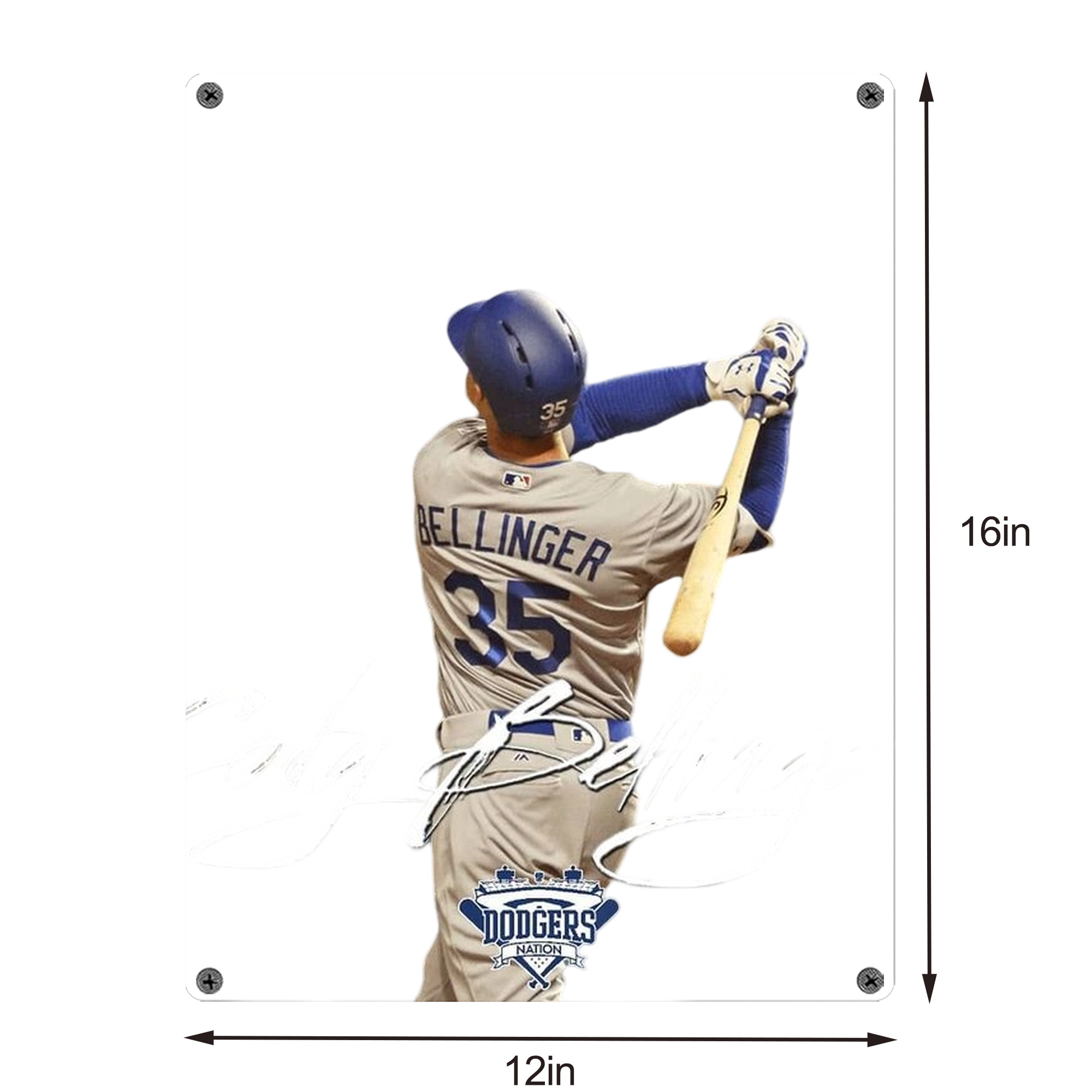 Cody Bellinger 3 Vintage Metal Tin Sign 12x16inch – Retro Wall Art Decor For Home, Bar, Kitchen, Bedroom, Office – Durable Iron Sheet Poster, Easy To Hang, Full-Color Printing