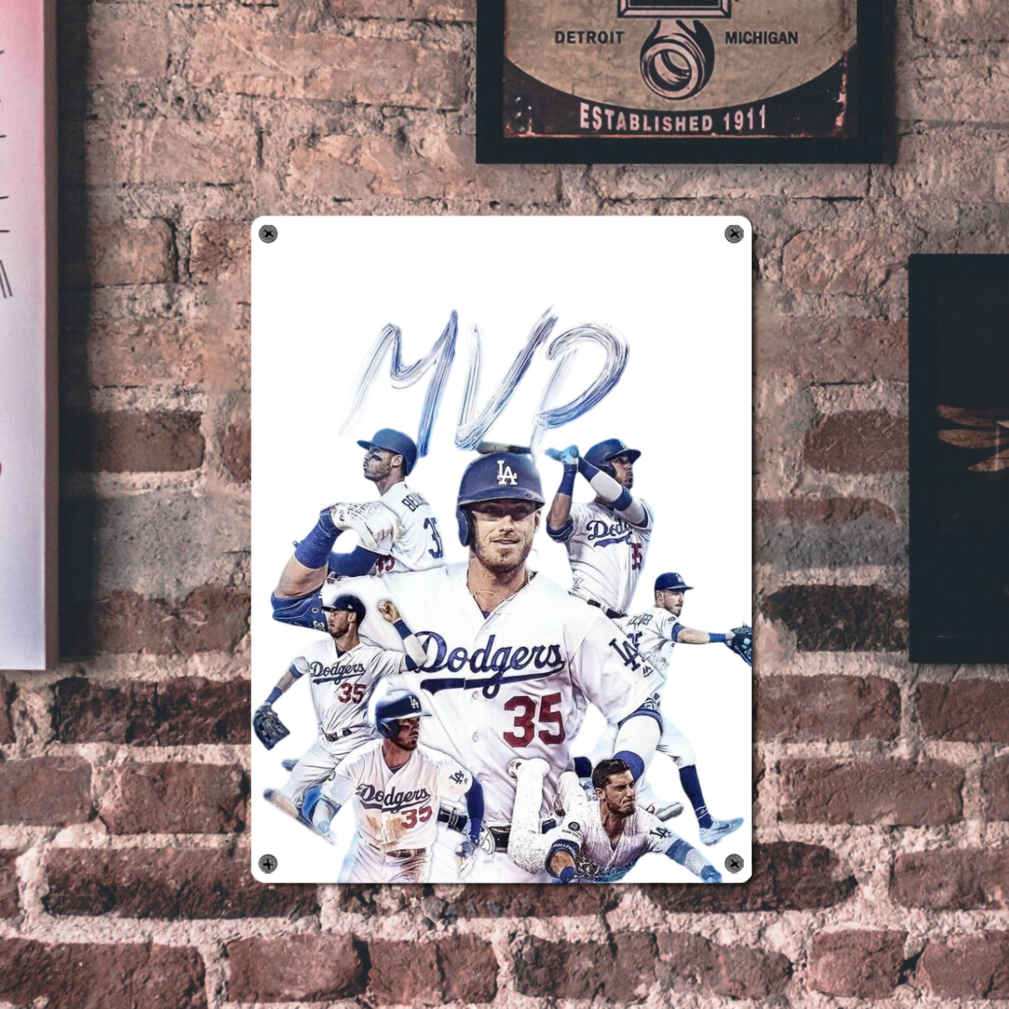 Cody Bellinger 4 Vintage Metal Tin Sign 12x16inch – Retro Wall Art Decor For Home, Bar, Kitchen, Bedroom, Office – Durable Iron Sheet Poster, Easy To Hang, Full-Color Printing