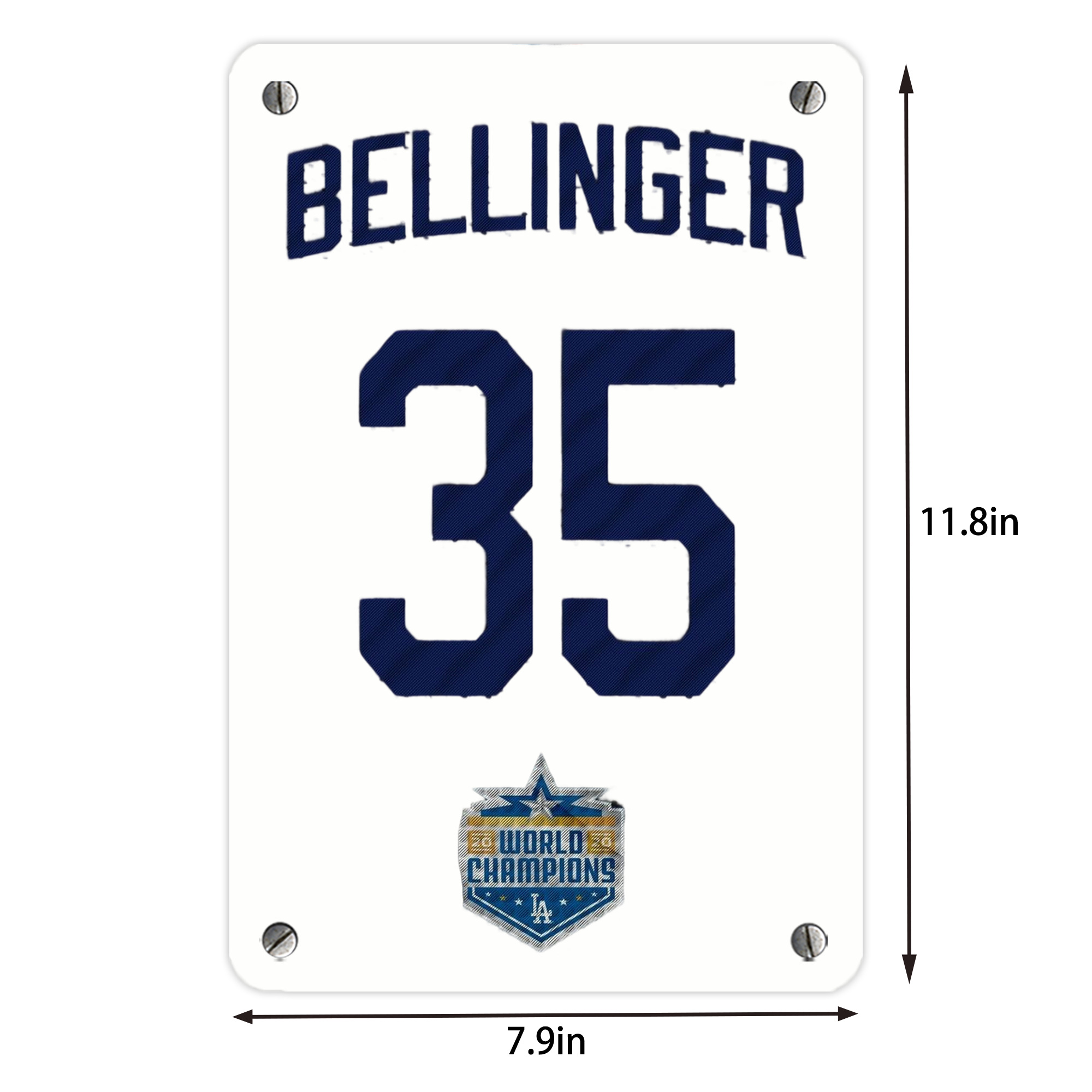Cody Bellinger 2 Metal Tin Sign 8x12inch - High-Quality Full-Print Decorative Wall Art, Durable Rust-Resistant Metal Plaque For Living Room, Bedroom, Kitchen, Office, Bar Décor