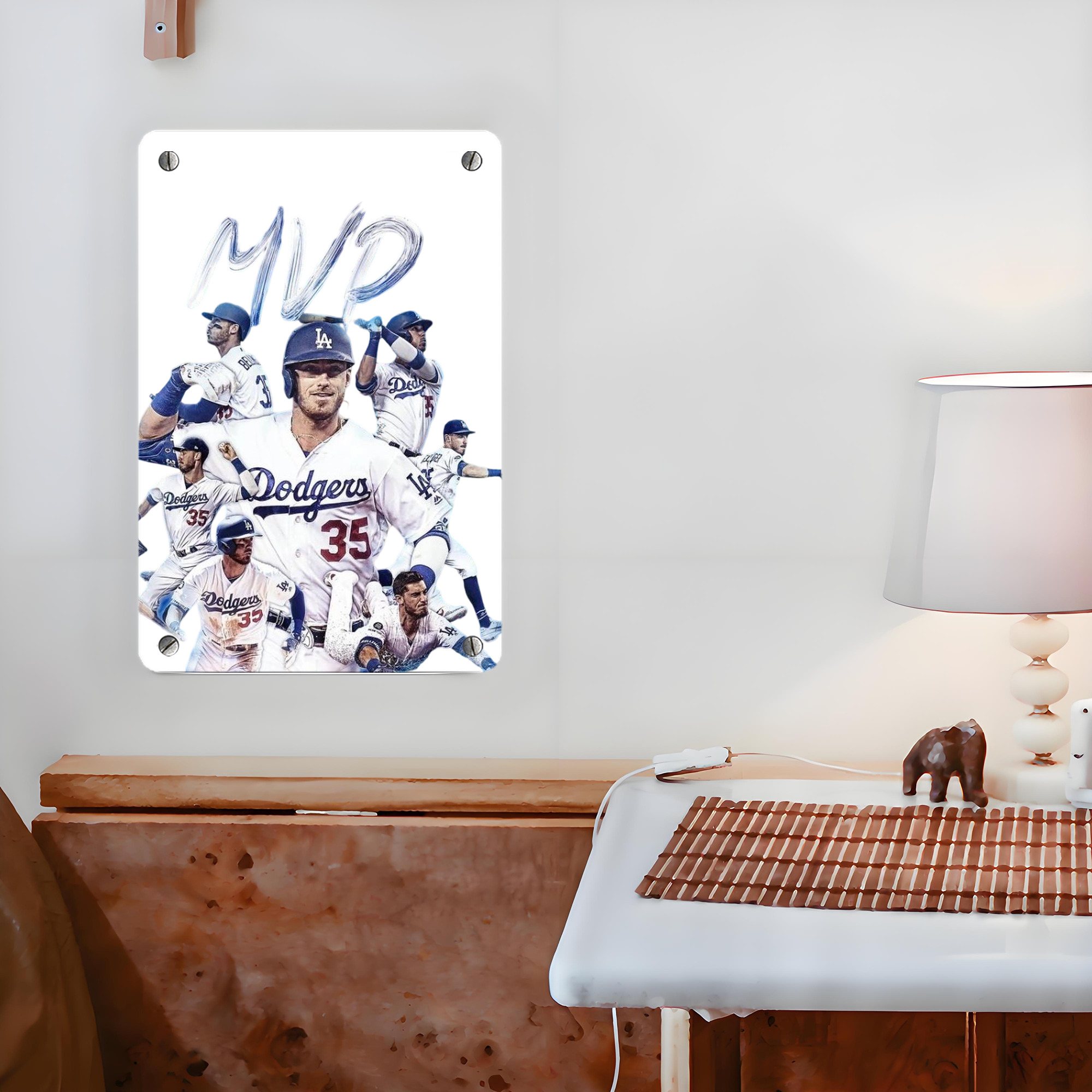 Cody Bellinger 4 Metal Tin Sign 8x12inch - High-Quality Full-Print Decorative Wall Art, Durable Rust-Resistant Metal Plaque For Living Room, Bedroom, Kitchen, Office, Bar Décor