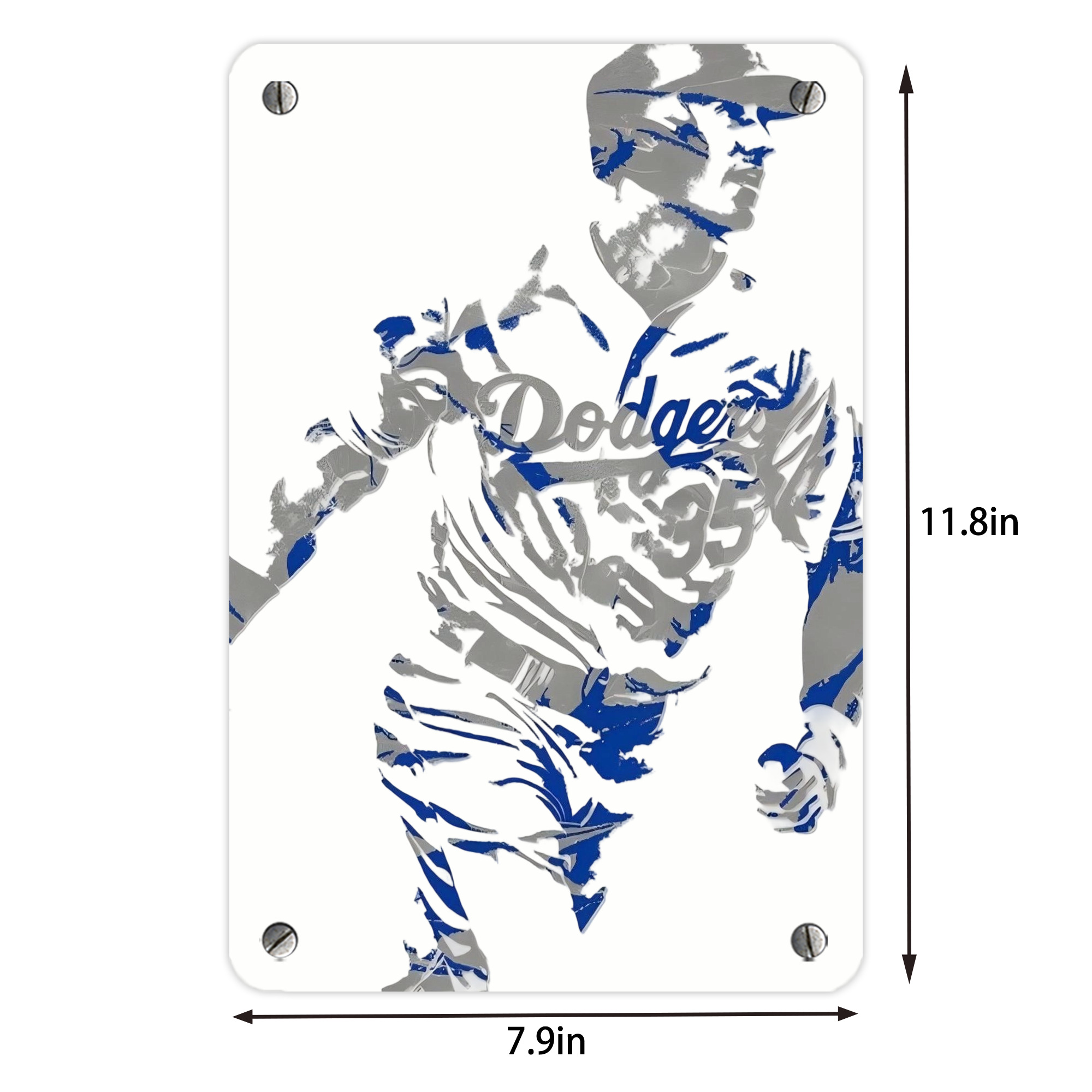 Cody Bellinger 5 Metal Tin Sign 8x12inch - High-Quality Full-Print Decorative Wall Art, Durable Rust-Resistant Metal Plaque For Living Room, Bedroom, Kitchen, Office, Bar Décor