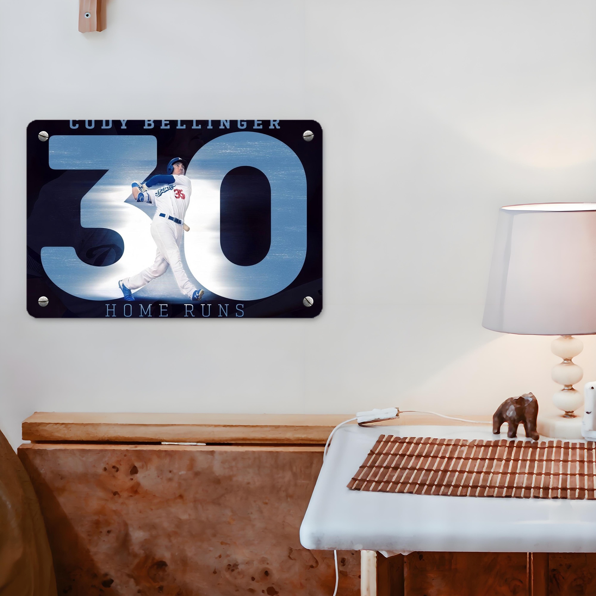 Cody Bellinger 2 Metal Tin Sign 12x8inch - Premium Full-Print Decorative Wall Art, Durable Rust-Resistant Metal Plaque For Living Room, Bedroom, Kitchen, Office, Bar Décor