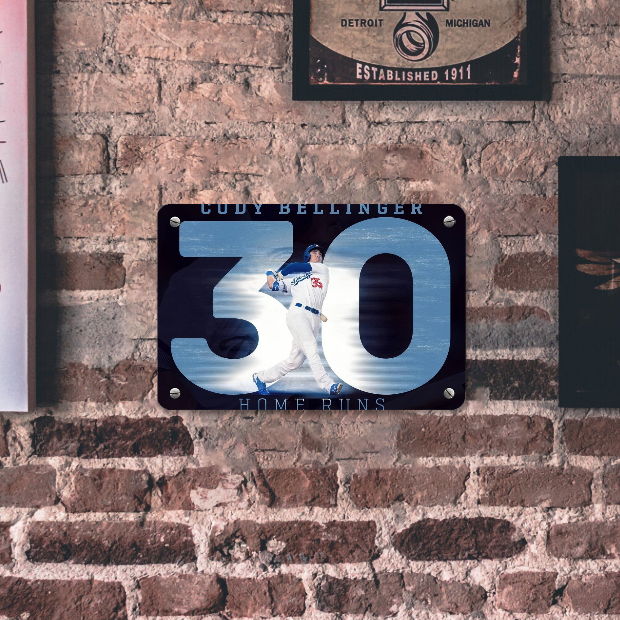 Cody Bellinger 2 Metal Tin Sign 12x8inch - Premium Full-Print Decorative Wall Art, Durable Rust-Resistant Metal Plaque For Living Room, Bedroom, Kitchen, Office, Bar Décor