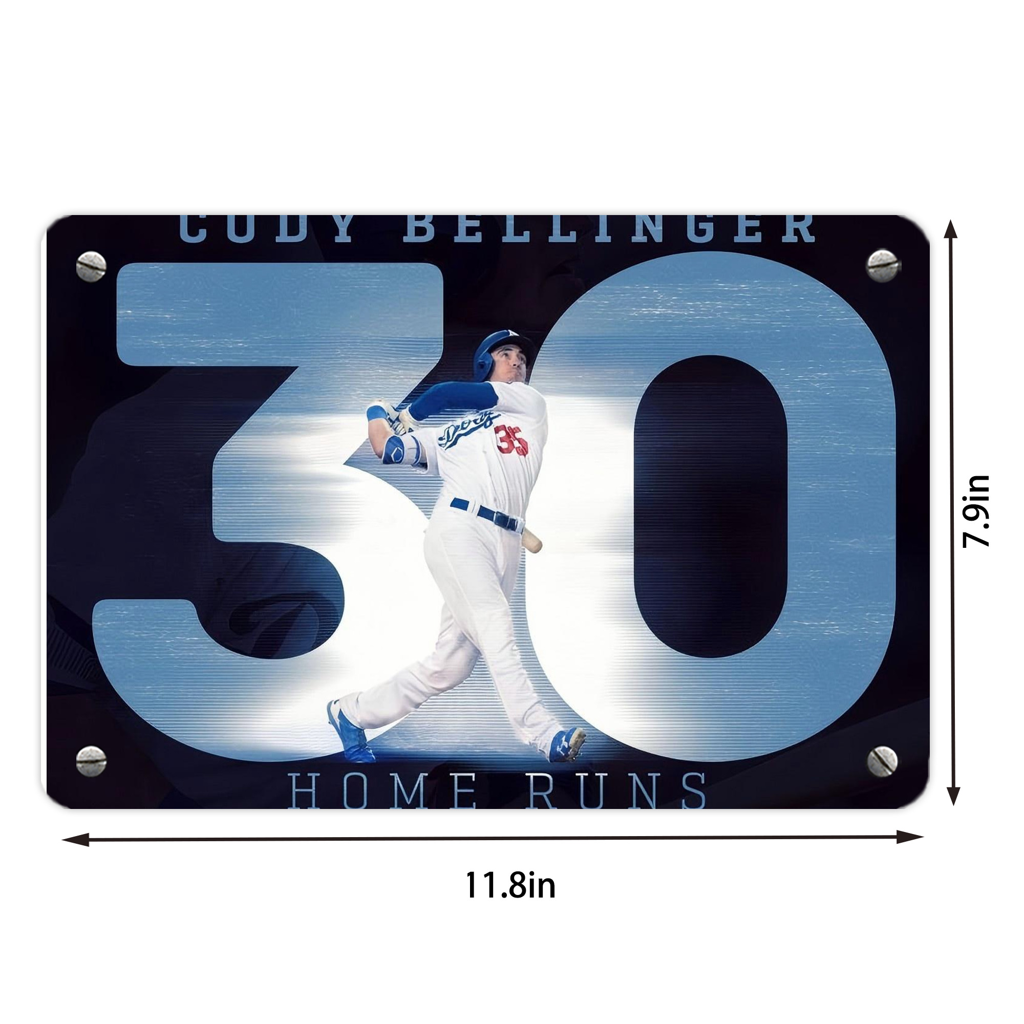 Cody Bellinger 2 Metal Tin Sign 12x8inch - Premium Full-Print Decorative Wall Art, Durable Rust-Resistant Metal Plaque For Living Room, Bedroom, Kitchen, Office, Bar Décor