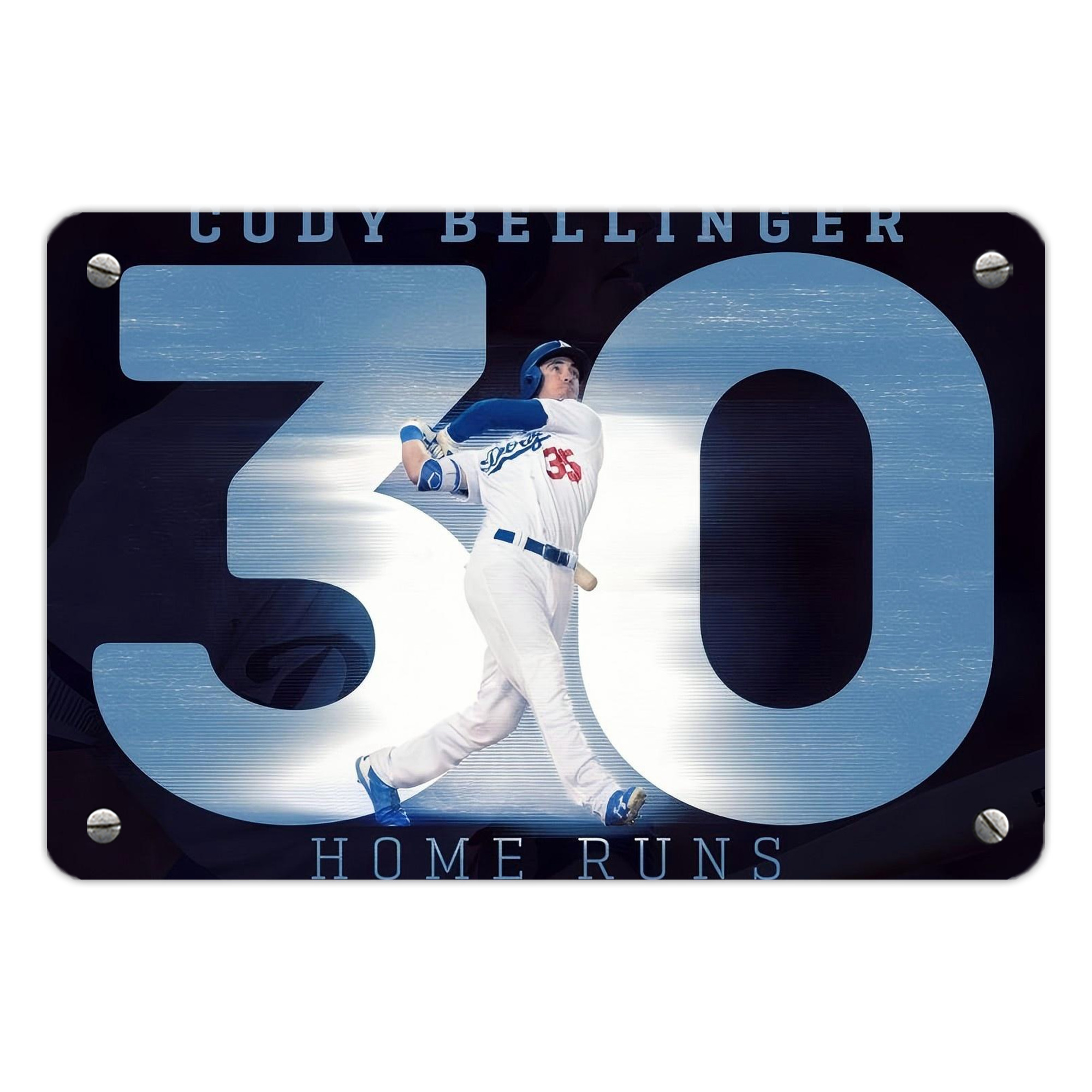 Cody Bellinger 2 Metal Tin Sign 12x8inch - Premium Full-Print Decorative Wall Art, Durable Rust-Resistant Metal Plaque For Living Room, Bedroom, Kitchen, Office, Bar Décor