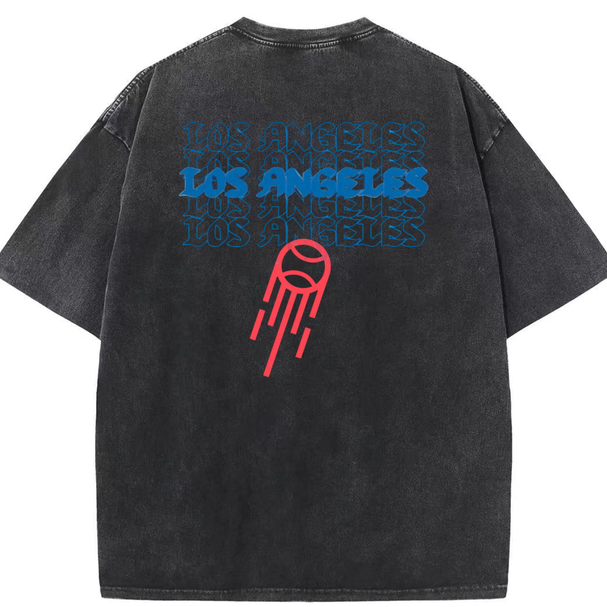  Washed Vintage 230g Cotton Oversized T-Shirt With Back Heat Transfer Print – Soft, Lightweight & Stylish – Comfortable Casual Wear For Sports & Everyday Use